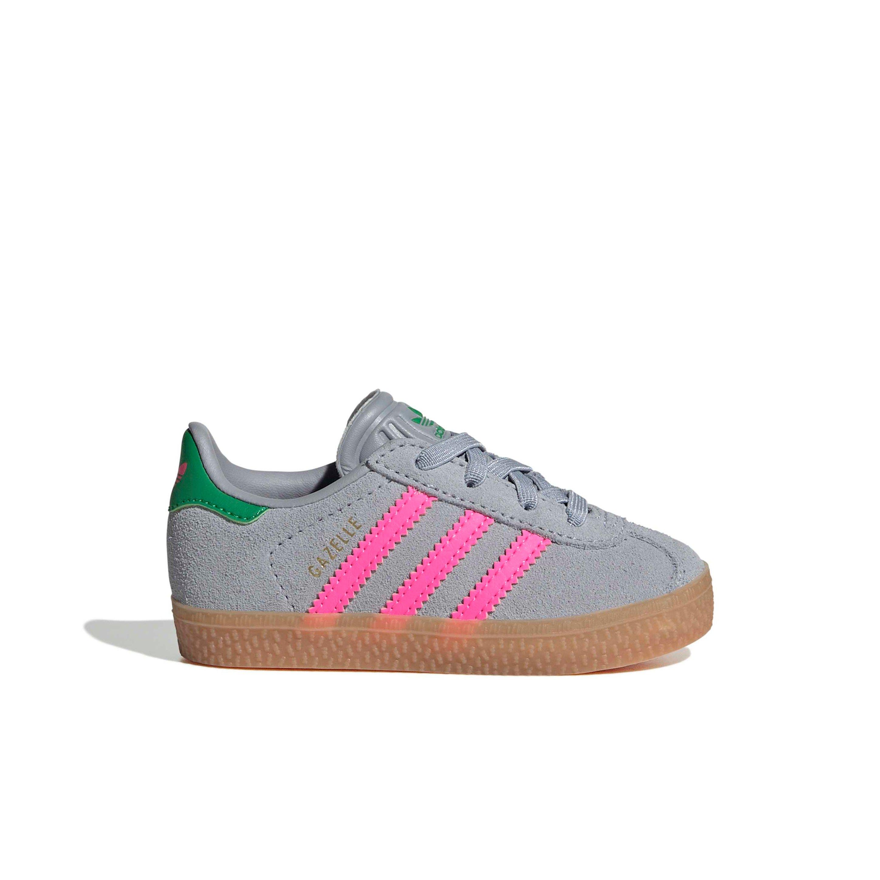 adidas Originals Gazelle Indoor CCEL "Halo Silver/Lucid Pink/Green" Infant Girls' Shoe - SILVER/PINK/GREEN Thumbnail View 1