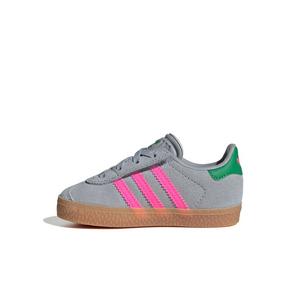 adidas Originals Gazelle Indoor CCEL "Halo Silver/Lucid Pink/Green" Infant Girls' Shoe