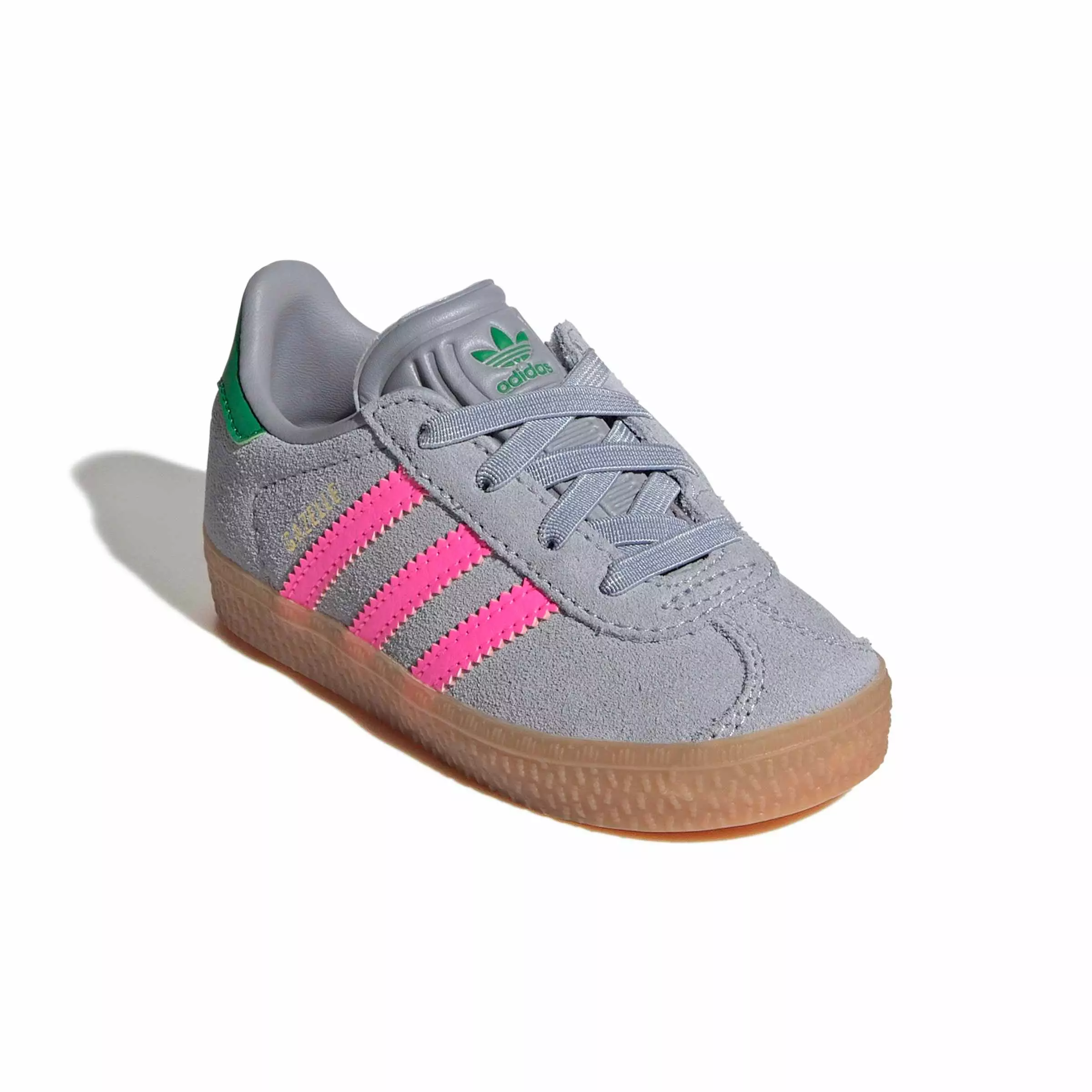 adidas Originals Gazelle Indoor CCEL "Halo Silver/Lucid Pink/Green" Infant Girls' Shoe - SILVER/PINK/GREEN