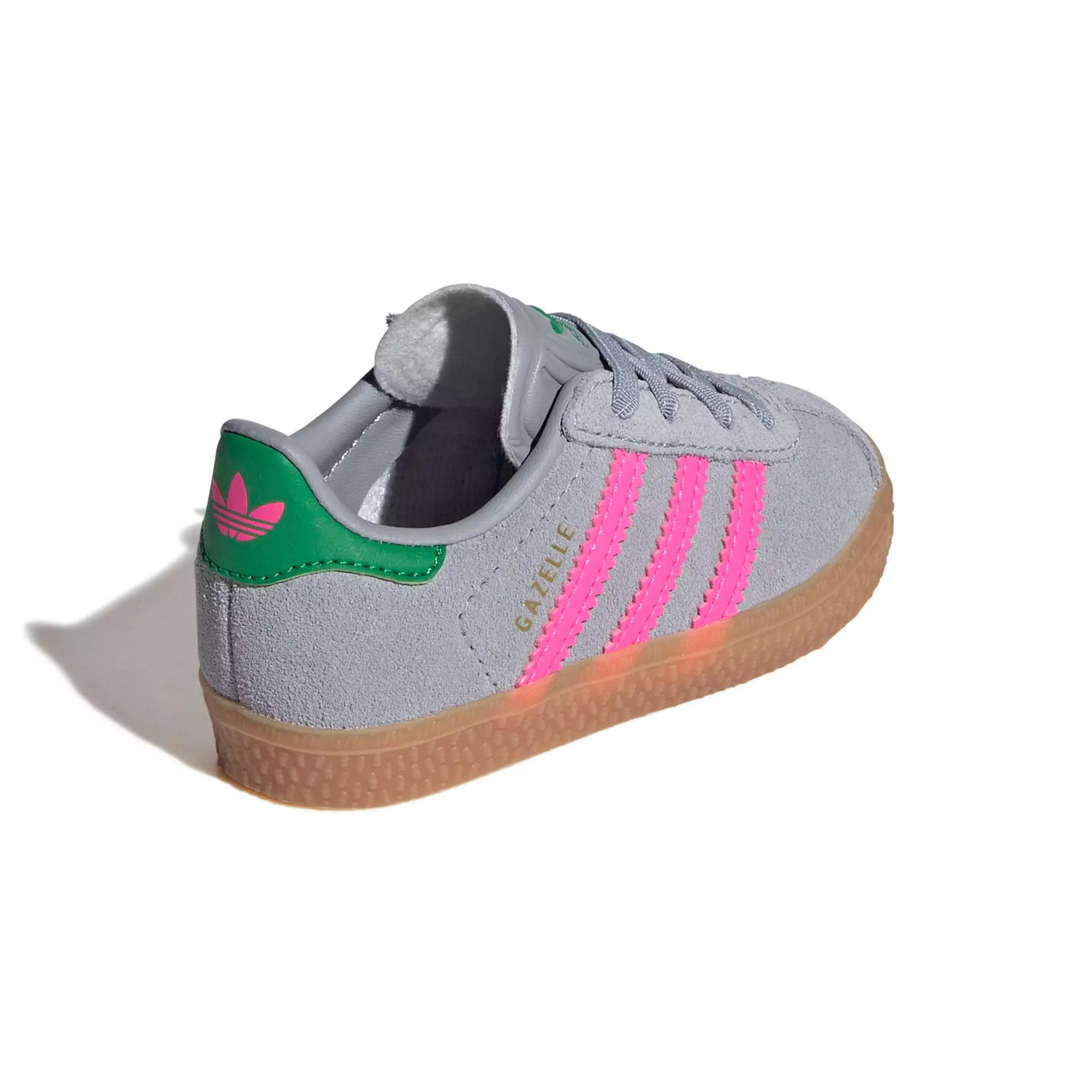 adidas Originals Gazelle Indoor CCEL "Halo Silver/Lucid Pink/Green" Infant Girls' Shoe - SILVER/PINK/GREEN
