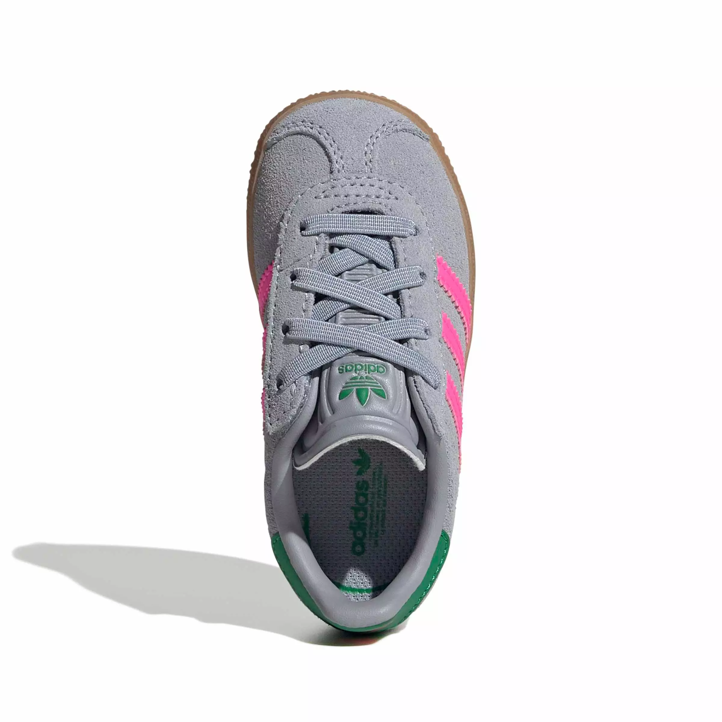 adidas Originals Gazelle Indoor CCEL "Halo Silver/Lucid Pink/Green" Infant Girls' Shoe - SILVER/PINK/GREEN