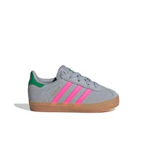 adidas Originals Gazelle Indoor CCEL "Halo Silver/Lucid Pink/Green" Infant Girls' Shoe