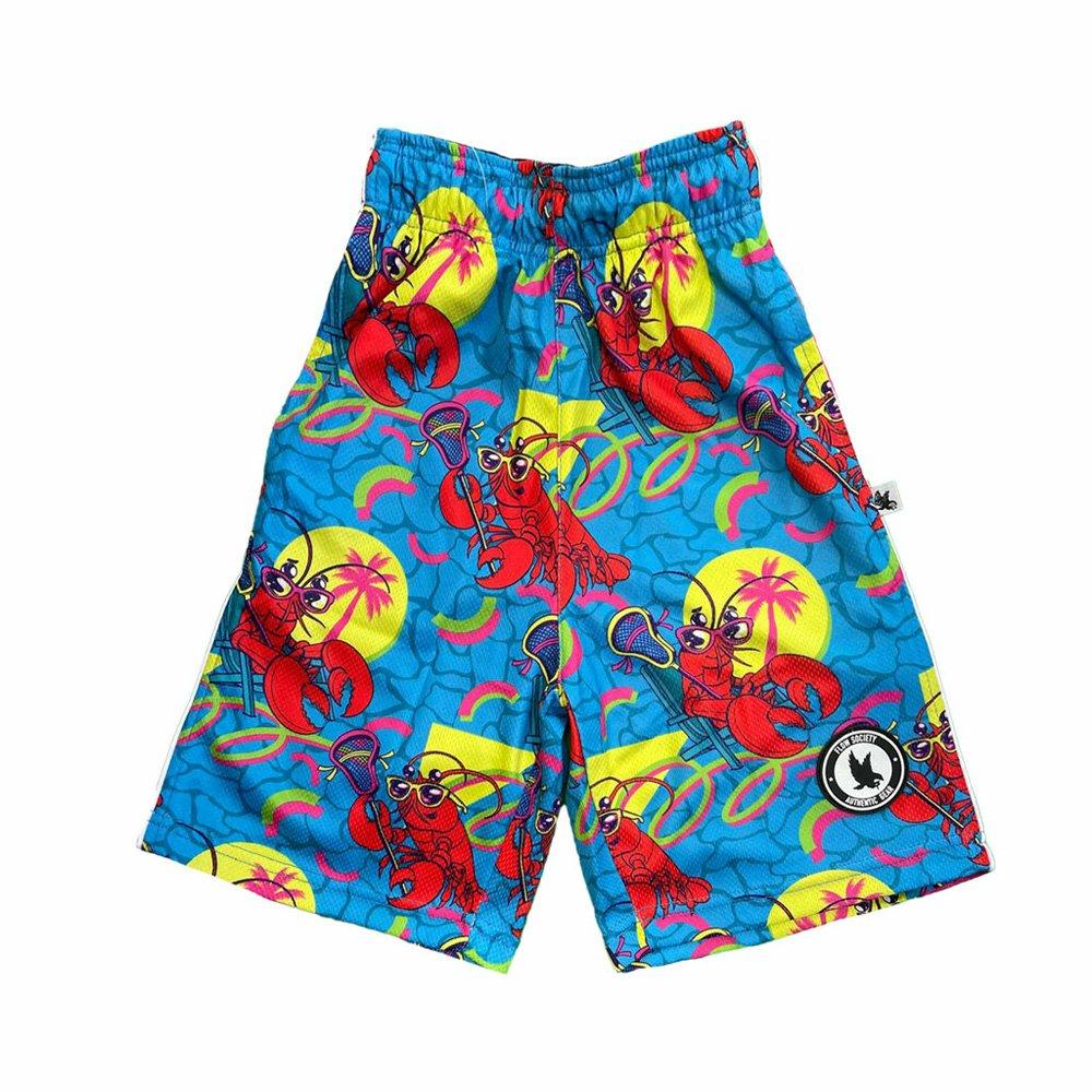 Flow Society Lobster Lax Big Boys' Blue Shorts