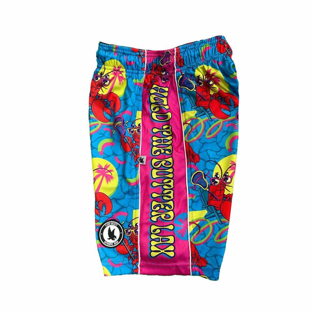 Flow Society Lobster Lax Big Boys' Blue Shorts