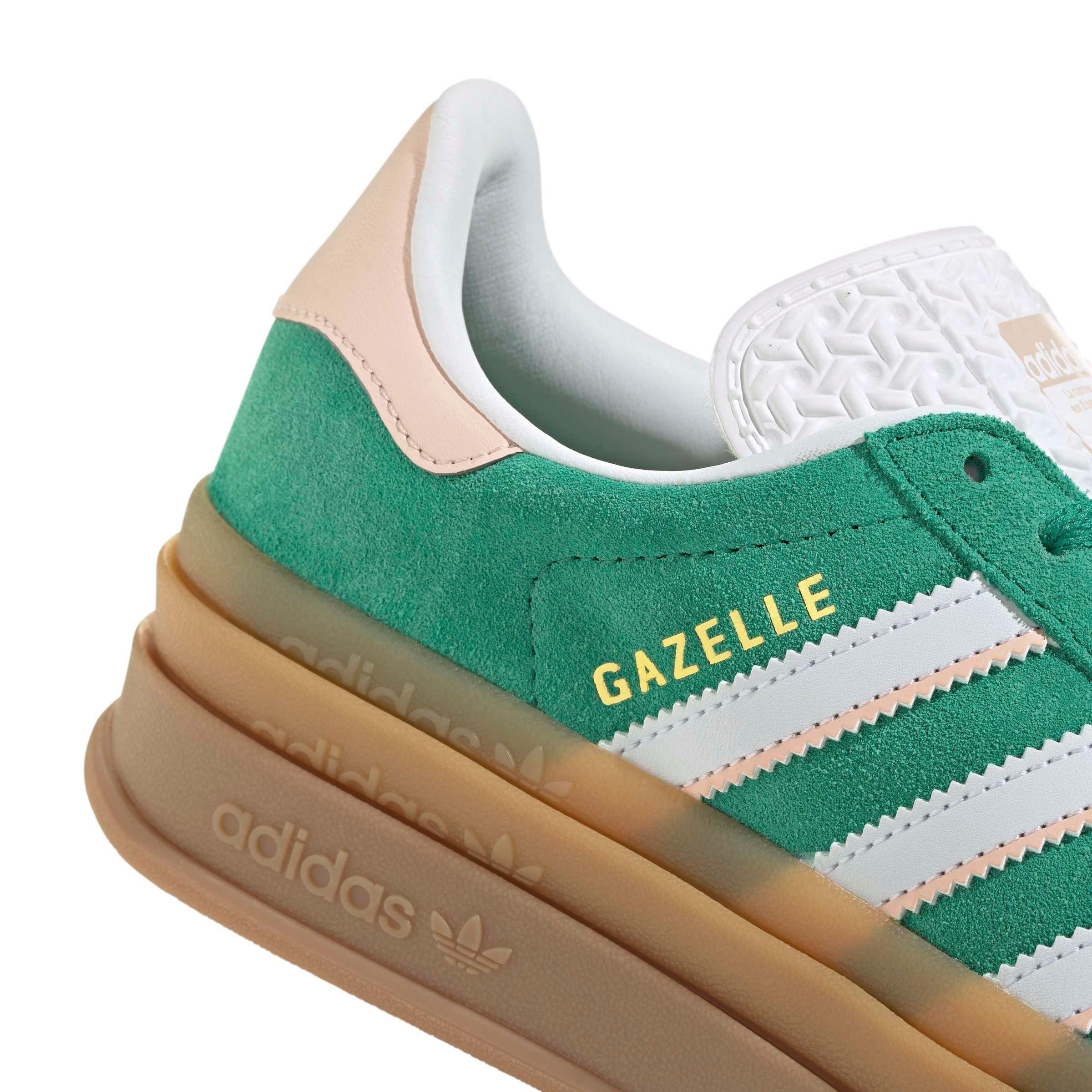 adidas Originals Gazelle Bold "Bold Green/Ftwr White/Gold Metallic" Grade School Girls' Shoe - GREEN/WHITE/GOLD Thumbnail View 7