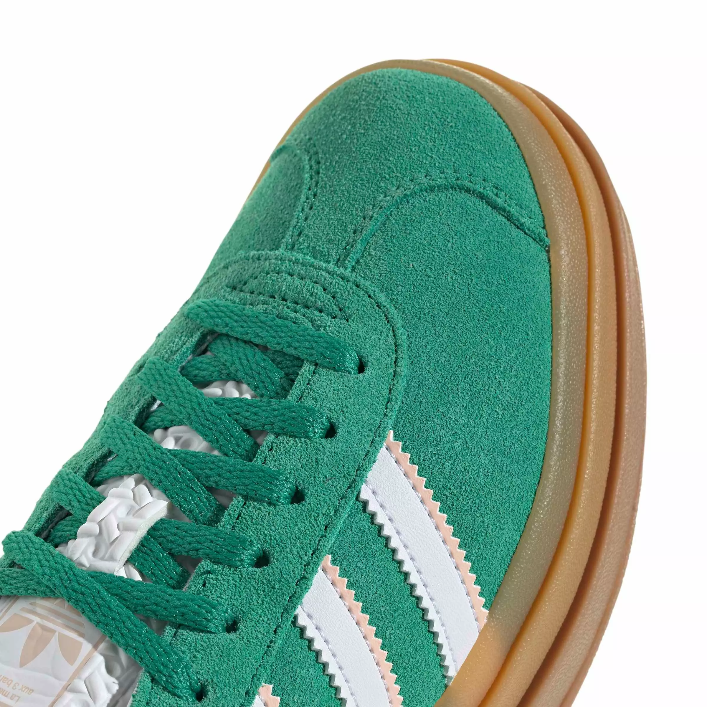 adidas Originals Gazelle Bold "Bold Green/Ftwr White/Gold Metallic" Grade School Girls' Shoe - GREEN/WHITE/GOLD