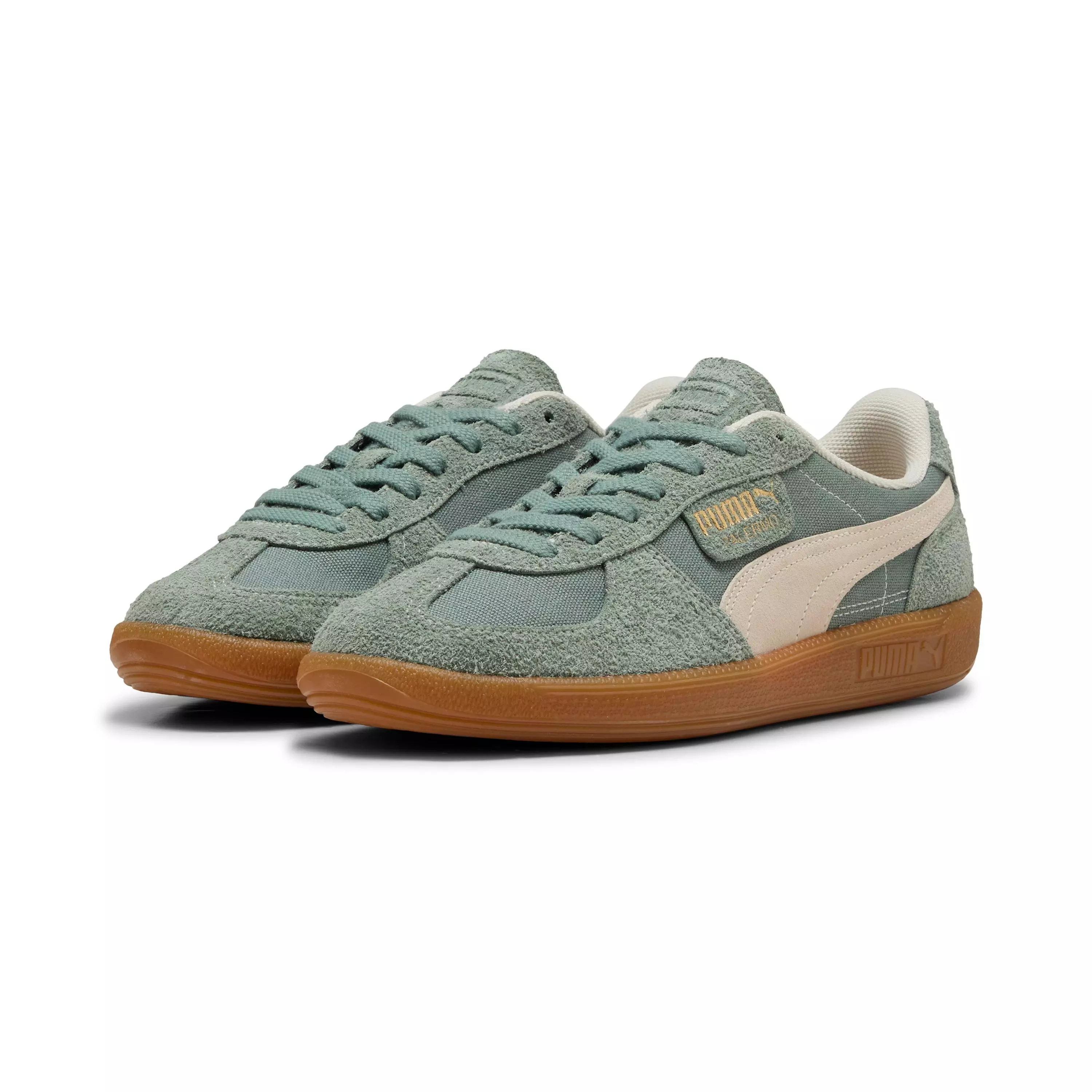 PUMA Palermo Vintage "Green/Beige" Women's Shoe - GREEN/BEIGE