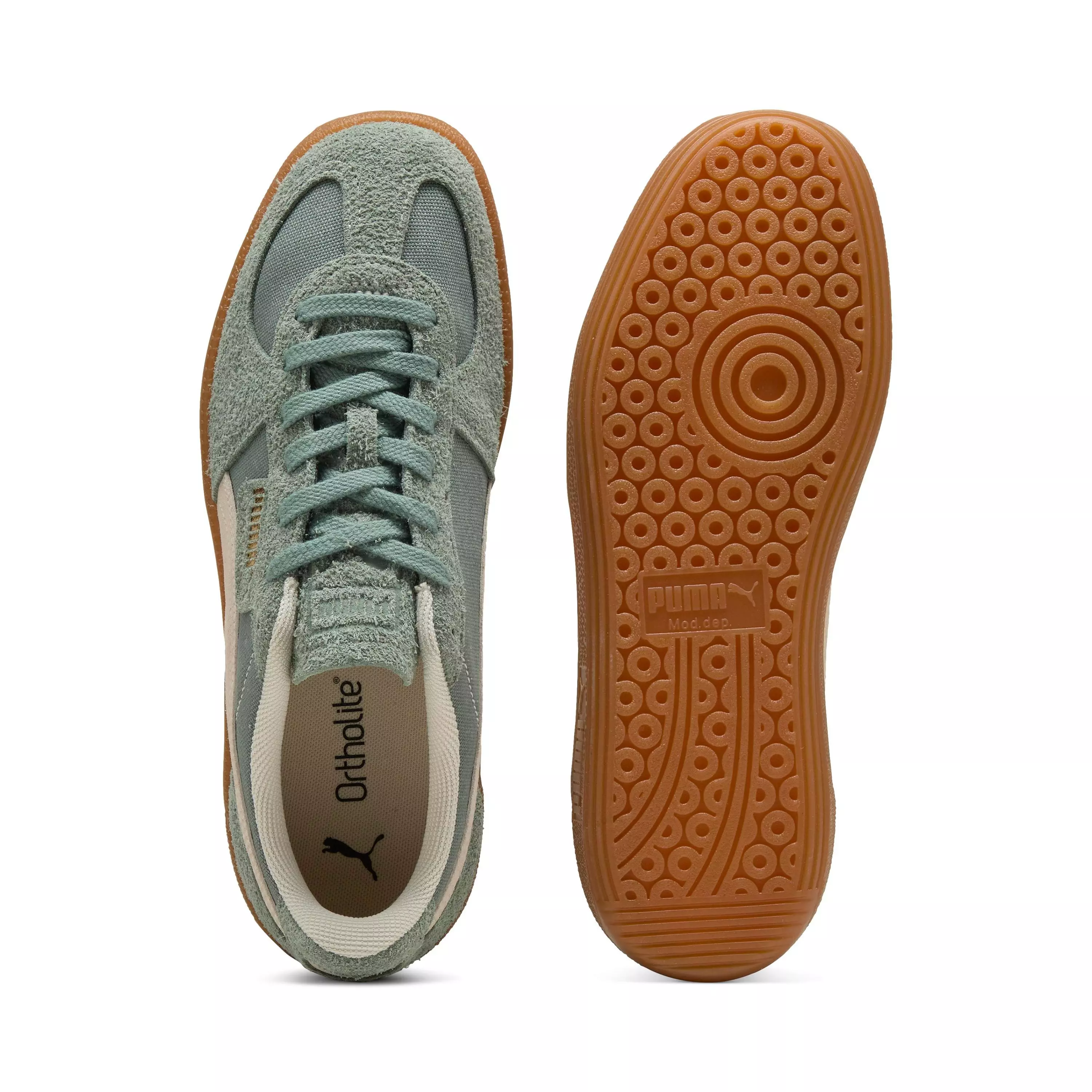 PUMA Palermo Vintage "Green/Beige" Women's Shoe - GREEN/BEIGE