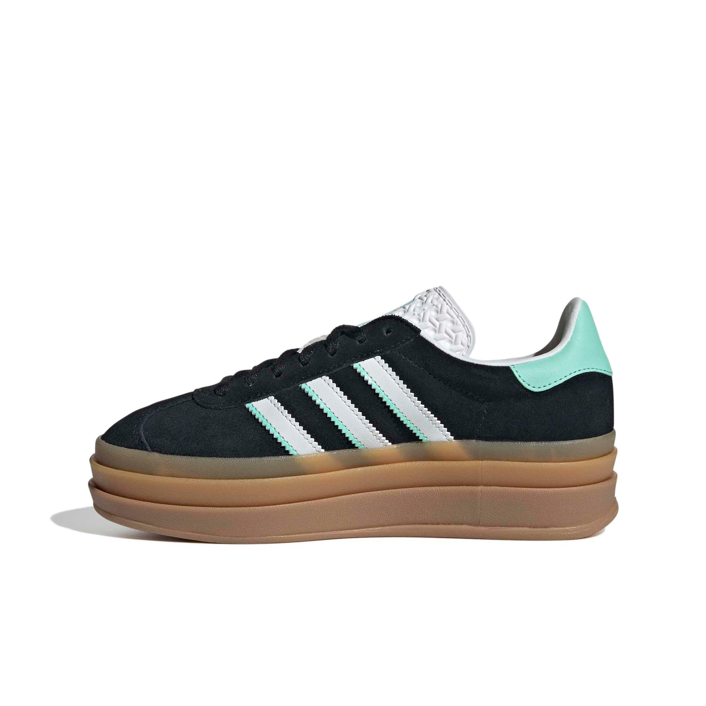 adidas Originals Gazelle Bold "Core Black/Ftwr White/Gum 1" Grade School Girls' Shoe - BLACK/WHITE/GUM Thumbnail View 2