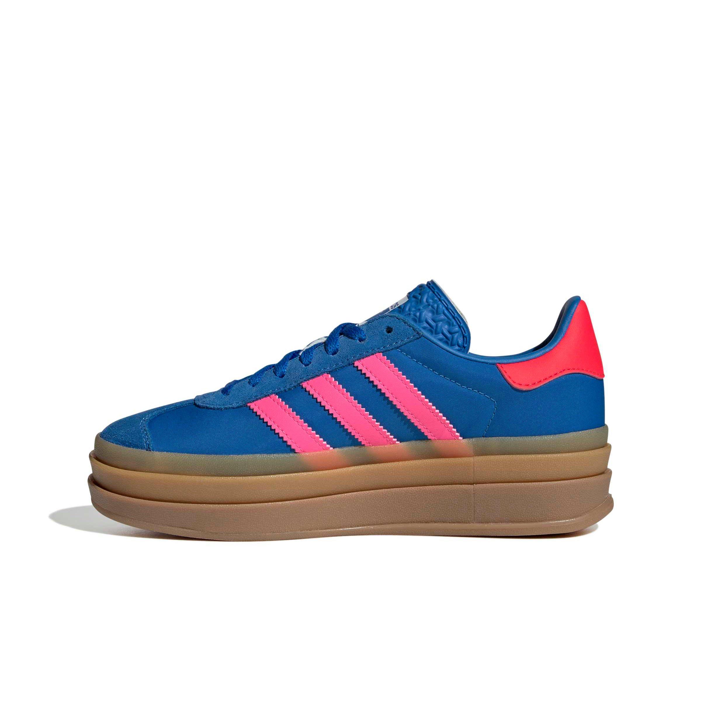 adidas Originals Gazelle Bold "Bluebird/Lucid Pink/Ftwr White" Grade School Girls' Shoe - BLUEBIRD/PINK/WHITE Thumbnail View 2