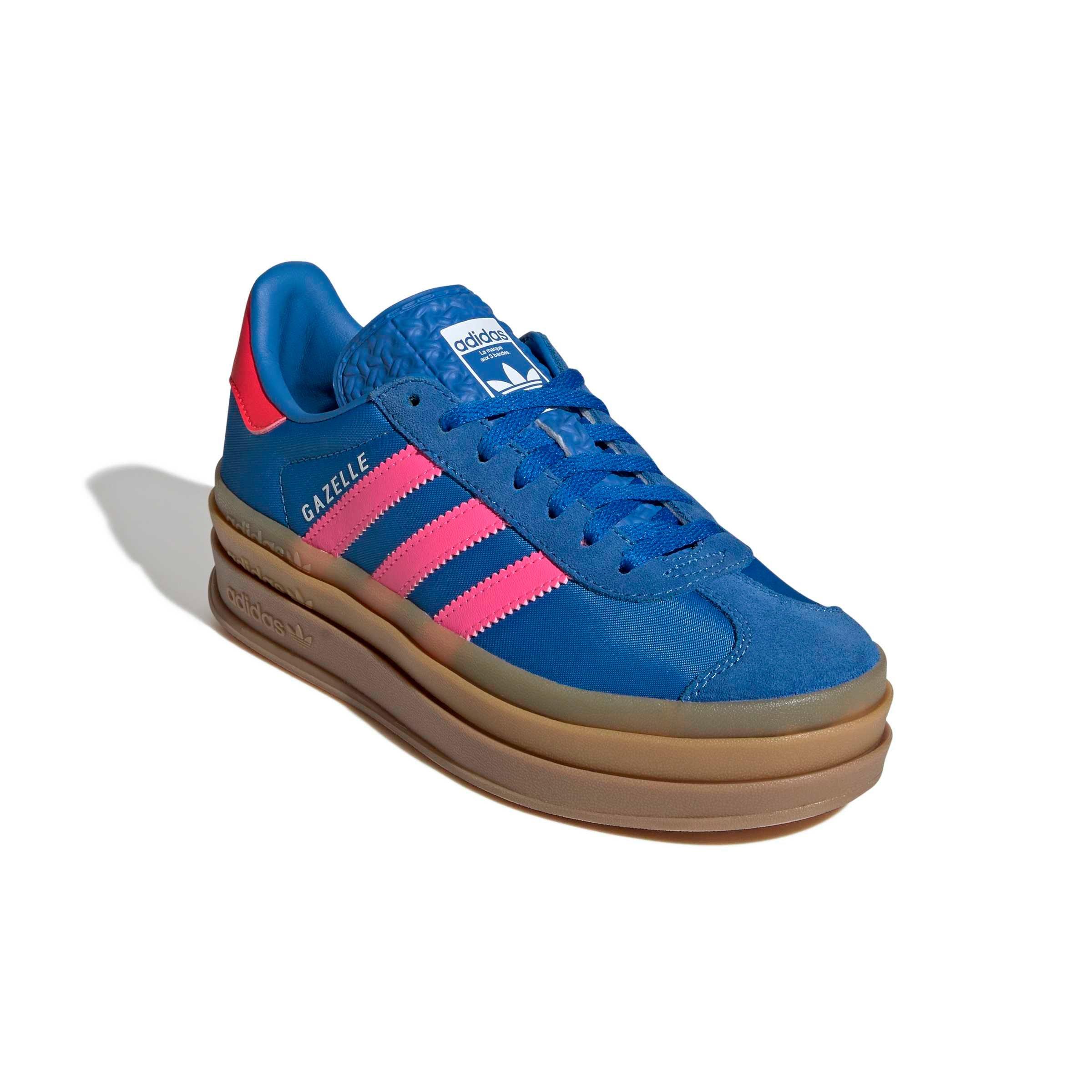 adidas Originals Gazelle Bold "Bluebird/Lucid Pink/Ftwr White" Grade School Girls' Shoe - BLUEBIRD/PINK/WHITE Thumbnail View 3