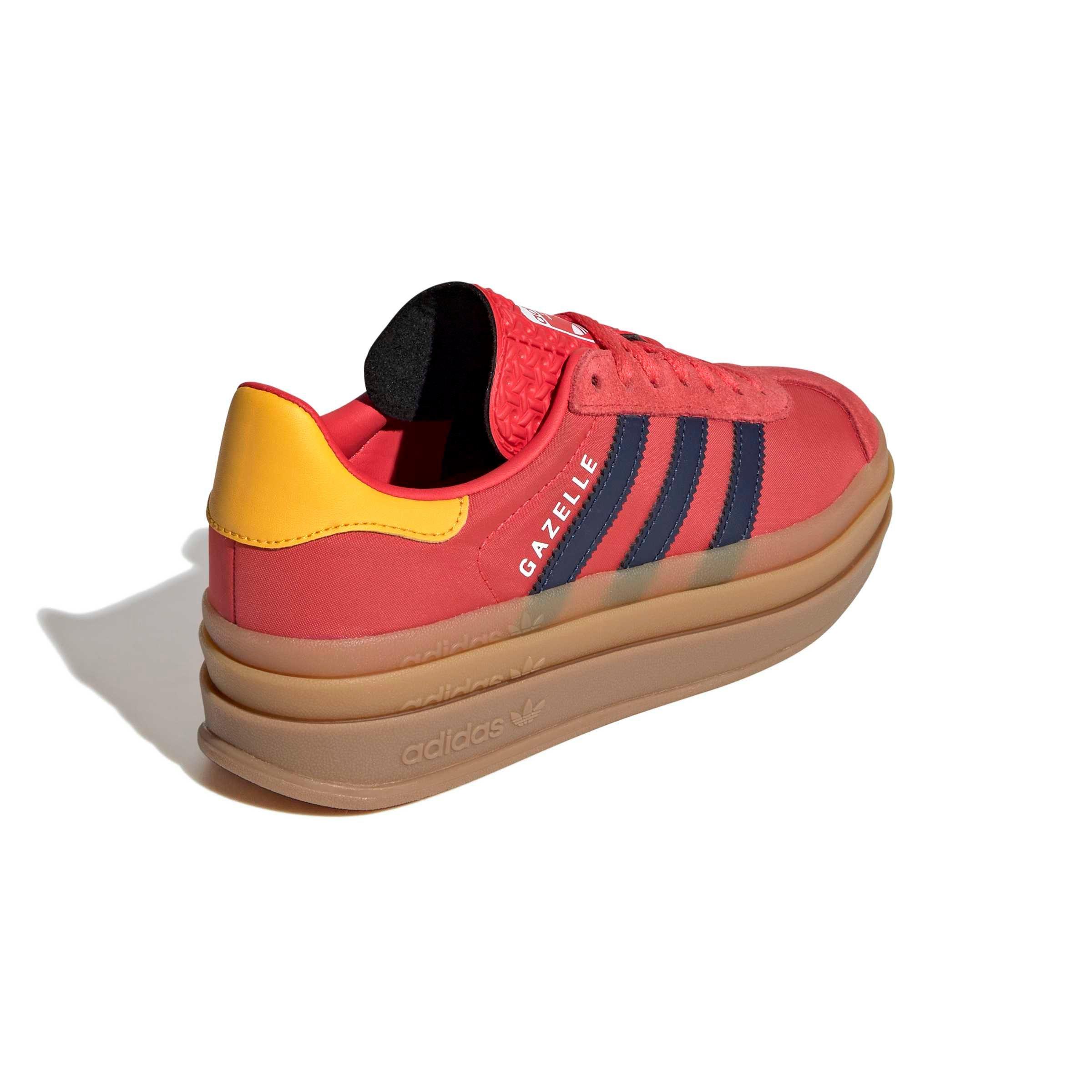 adidas Originals Gazelle Bold "Semi Lucid Red/Night Indigo/Ftwr White" Grade School Girls' Shoe - RED/INDIGO/WHITE Thumbnail View 4