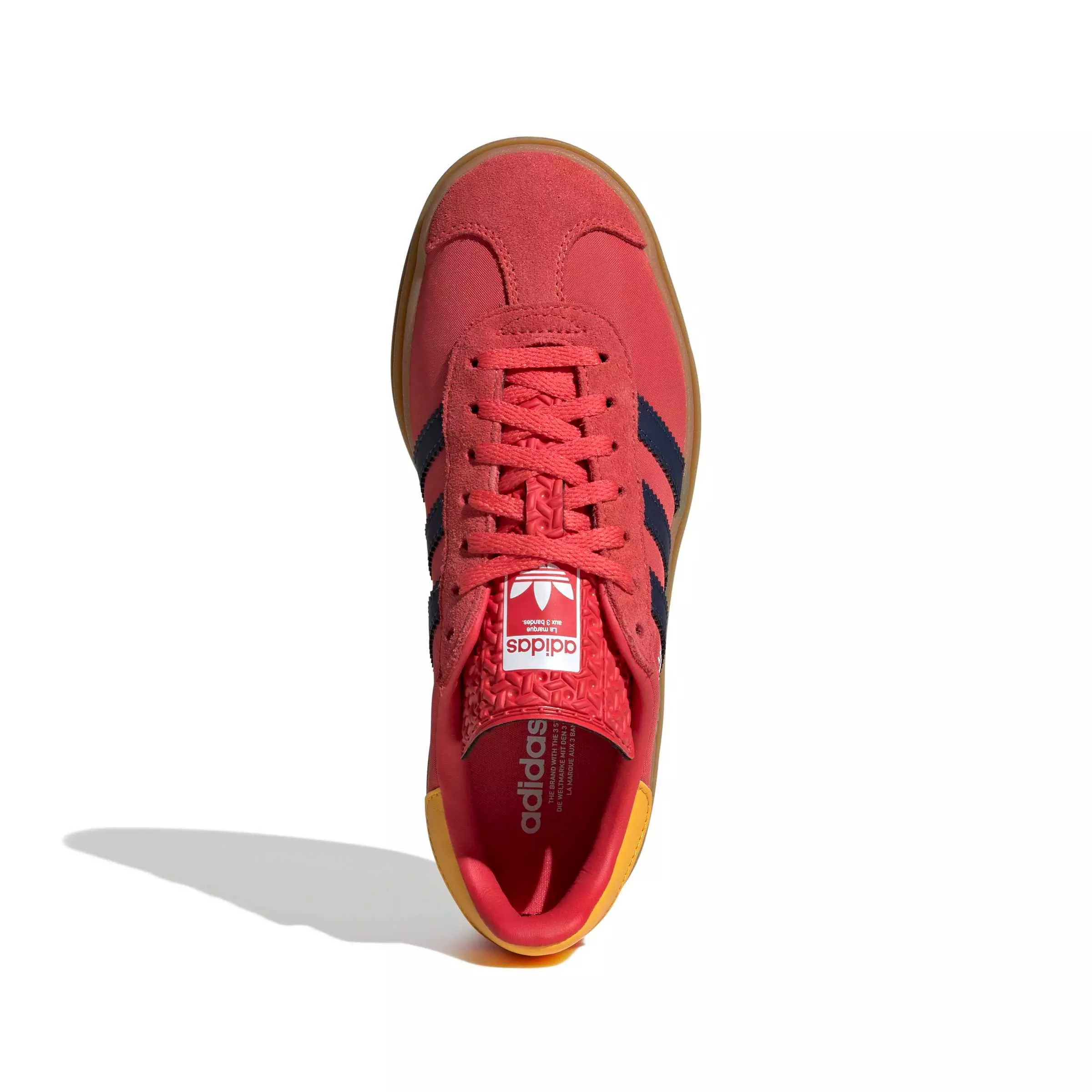 adidas Originals Gazelle Bold "Semi Lucid Red/Night Indigo/Ftwr White" Grade School Girls' Shoe - RED/INDIGO/WHITE