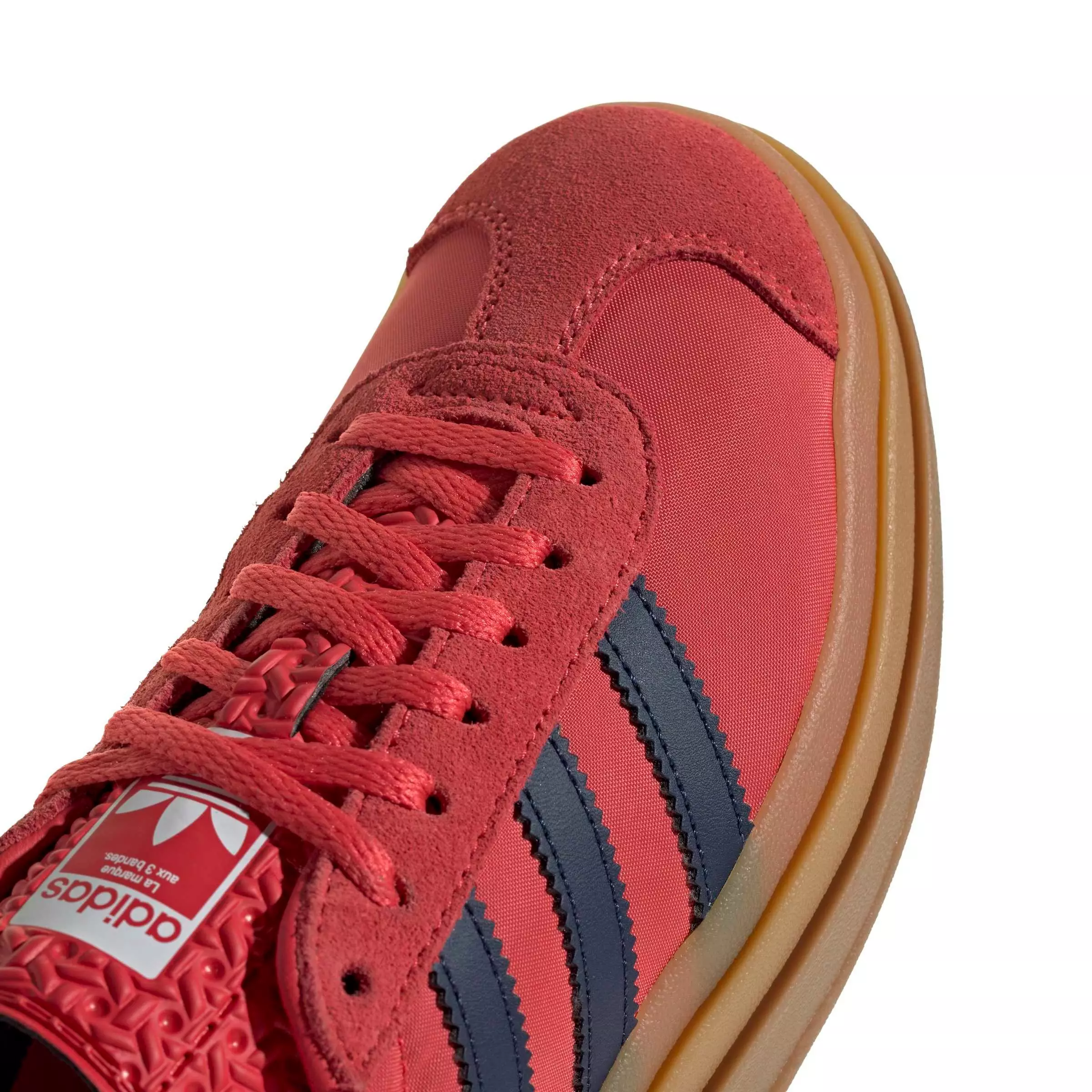 adidas Originals Gazelle Bold "Semi Lucid Red/Night Indigo/Ftwr White" Grade School Girls' Shoe - RED/INDIGO/WHITE