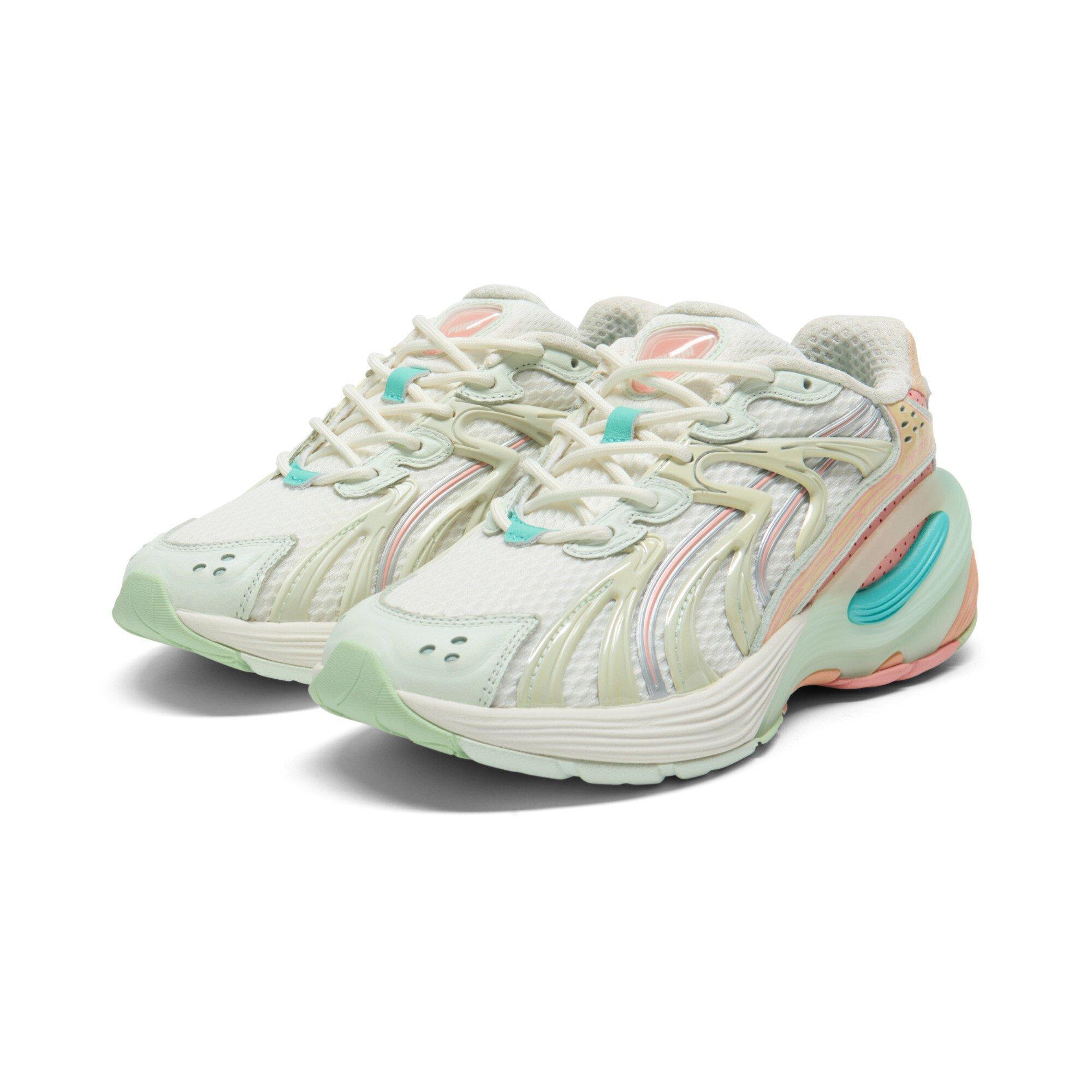 PUMA Inverse Heat "White/Orange/Teal" Women's Shoe - WHITE/ORANGE/TEAL Thumbnail View 3