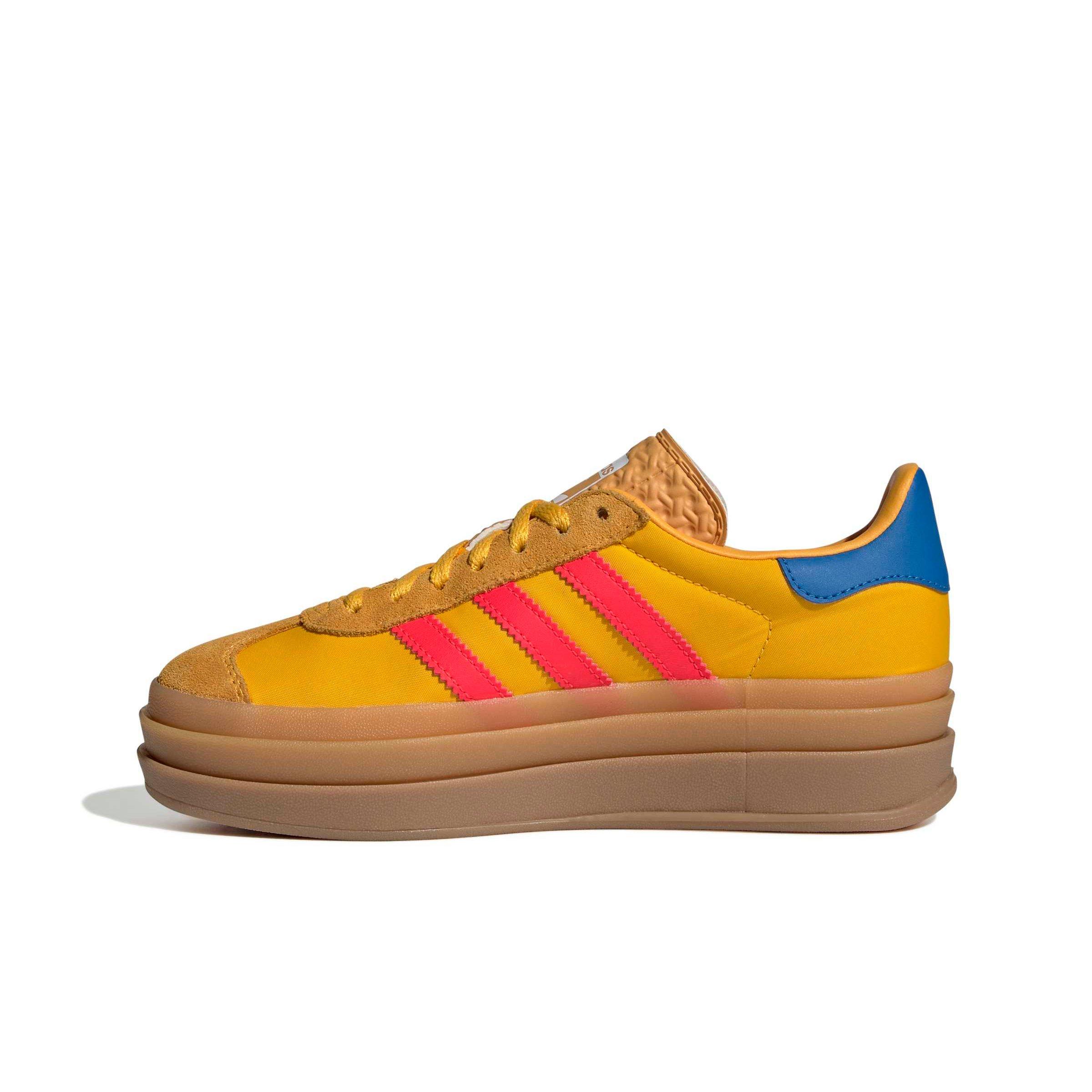 adidas Originals Gazelle Bold "Crew Yellow/Lucid Red/Ftwr White" Grade School Girls' Shoe - YELLOW/RED/WHITE Thumbnail View 2