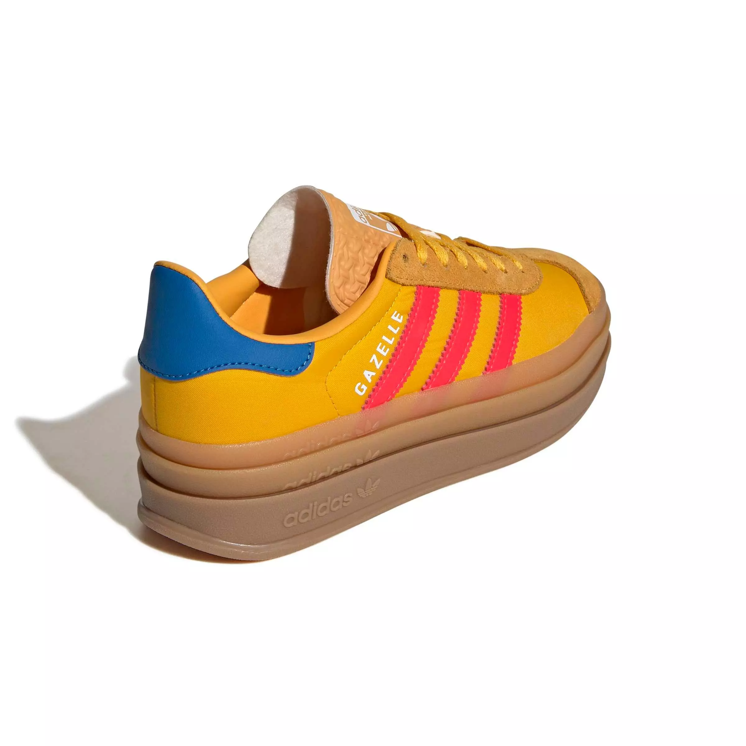 adidas Originals Gazelle Bold "Crew Yellow/Lucid Red/Ftwr White" Grade School Girls' Shoe - YELLOW/RED/WHITE