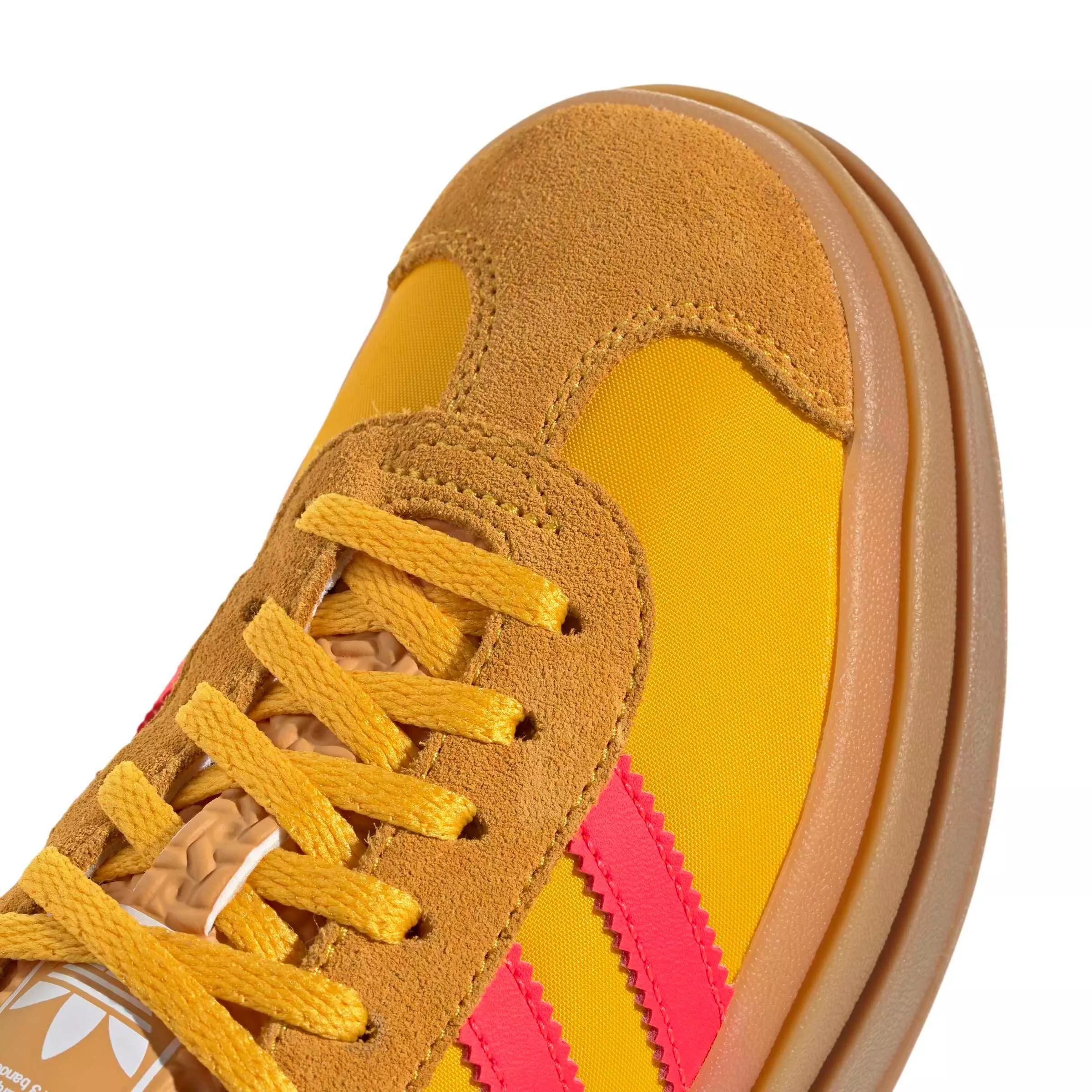 adidas Originals Gazelle Bold "Crew Yellow/Lucid Red/Ftwr White" Grade School Girls' Shoe - YELLOW/RED/WHITE