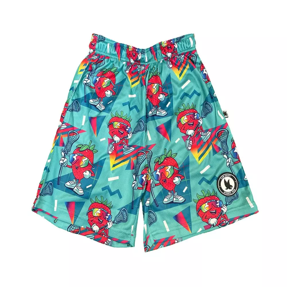 Flow Society Big Boys' Strawberry Lax Shorts - Green - GREEN
