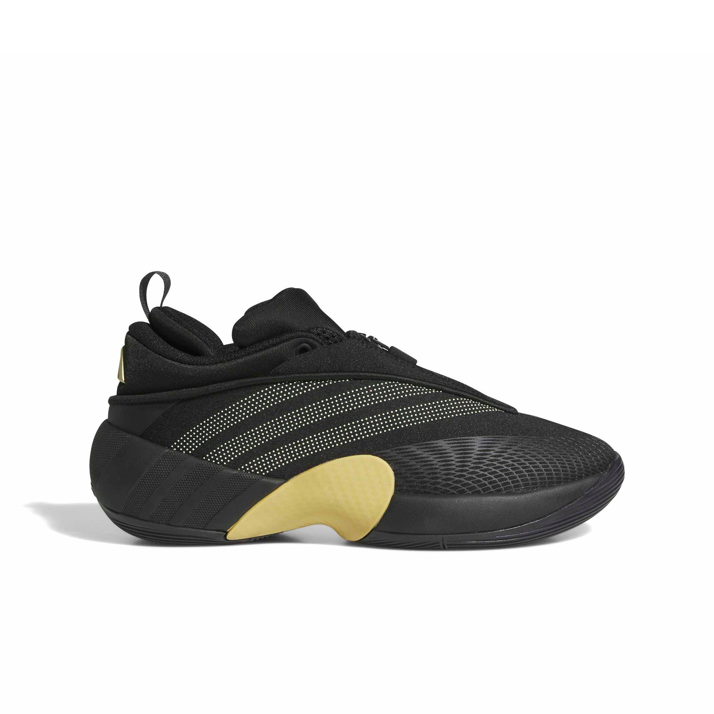 adidas D.O.N. Issue 7 J "Core Black/Gold Met./Ice Gold Metallic" Grade School Boys' Basketball Shoe - BLACK/GOLD/GOLD Thumbnail View 1