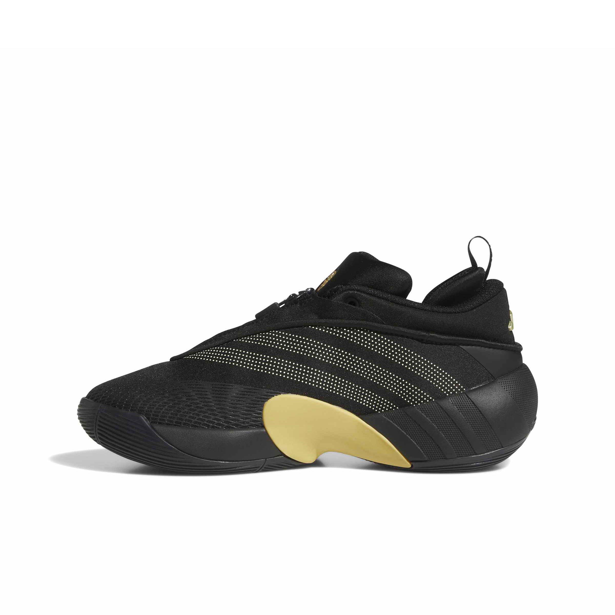adidas D.O.N. Issue 7 J "Core Black/Gold Met./Ice Gold Metallic" Grade School Boys' Basketball Shoe - BLACK/GOLD/GOLD Thumbnail View 2