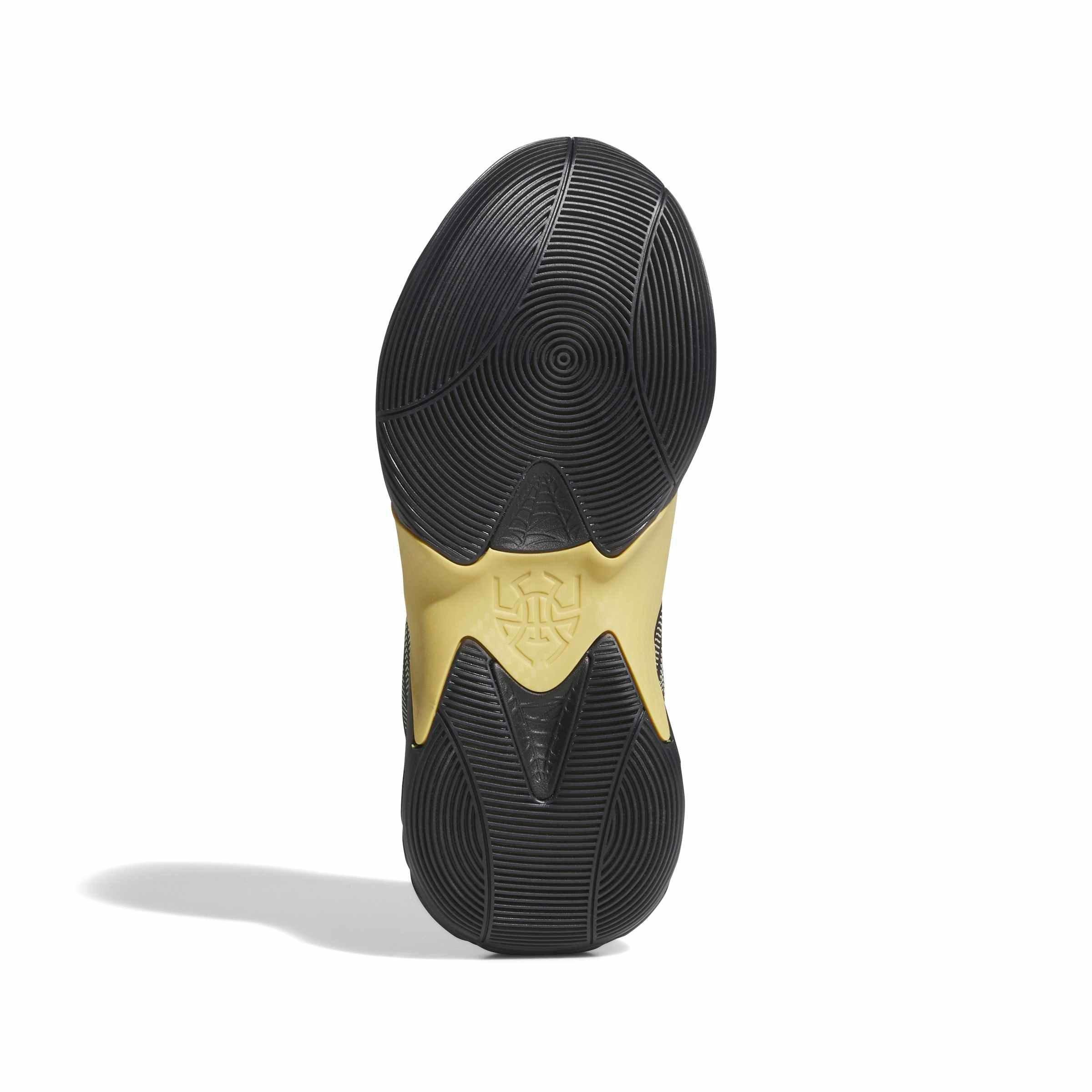 adidas D.O.N. Issue 7 J "Core Black/Gold Met./Ice Gold Metallic" Grade School Boys' Basketball Shoe - BLACK/GOLD/GOLD Thumbnail View 6