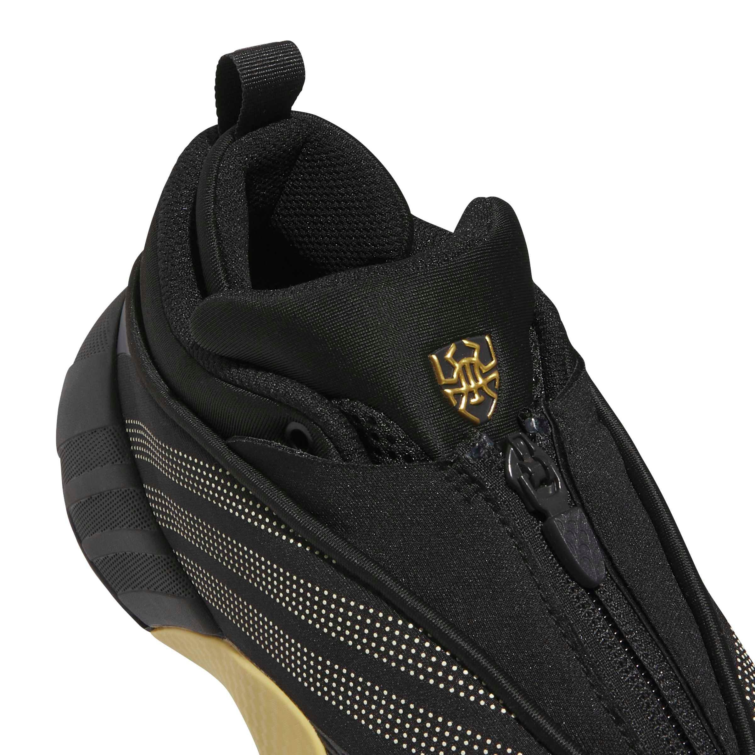 adidas D.O.N. Issue 7 J "Core Black/Gold Met./Ice Gold Metallic" Grade School Boys' Basketball Shoe - BLACK/GOLD/GOLD Thumbnail View 7