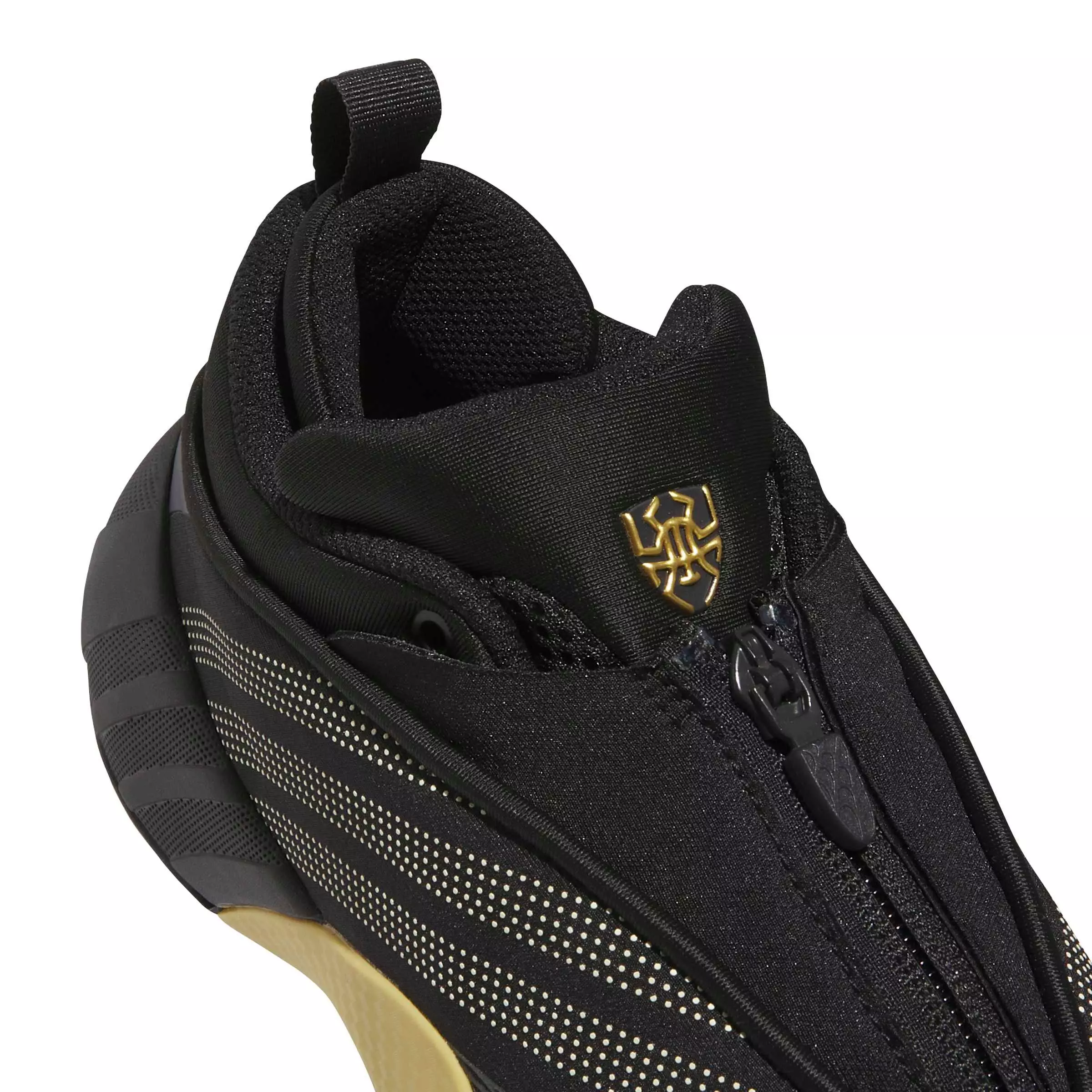 adidas D.O.N. Issue 7 J "Core Black/Gold Met./Ice Gold Metallic" Grade School Boys' Basketball Shoe - BLACK/GOLD/GOLD