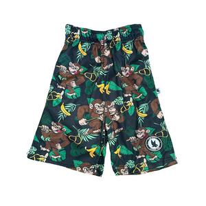 Flow Society Big Boys' Jungle Monkey Lax Shorts -Green