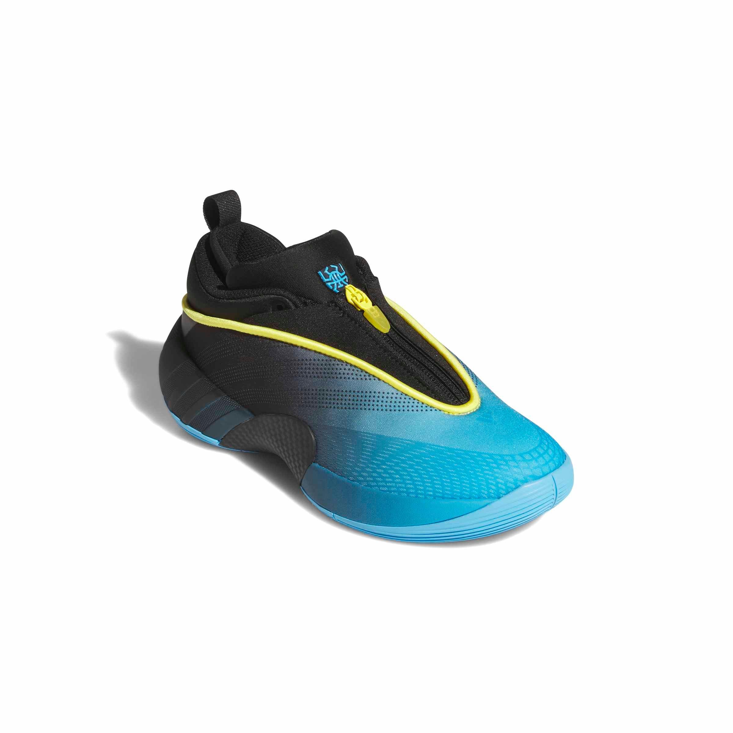 adidas D.O.N. Issue 7 J "Lucid Aquamarine/Core Black/Yellow" Grade School Boys' Basketball Shoe - AQUAMARINE/BLACK/YELLOW Thumbnail View 3