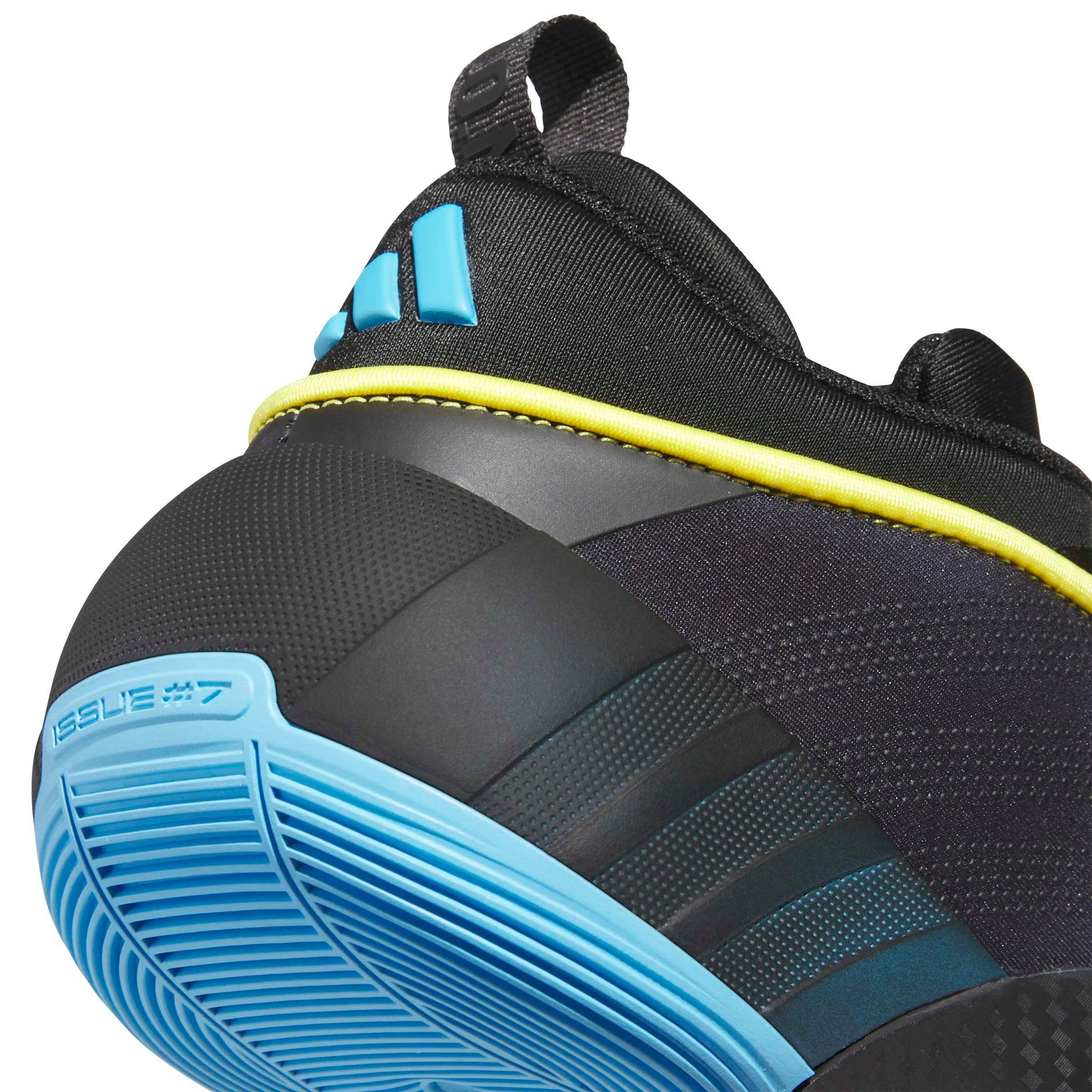 adidas D.O.N. Issue 7 J "Lucid Aquamarine/Core Black/Yellow" Grade School Boys' Basketball Shoe - AQUAMARINE/BLACK/YELLOW Thumbnail View 7