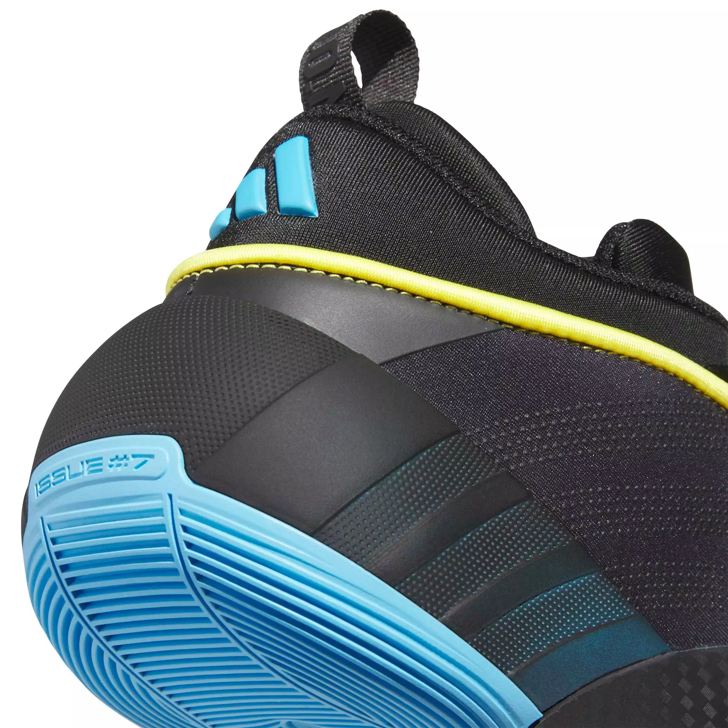 adidas D.O.N. Issue 7 J "Lucid Aquamarine/Core Black/Yellow" Grade School Boys' Basketball Shoe - AQUAMARINE/BLACK/YELLOW