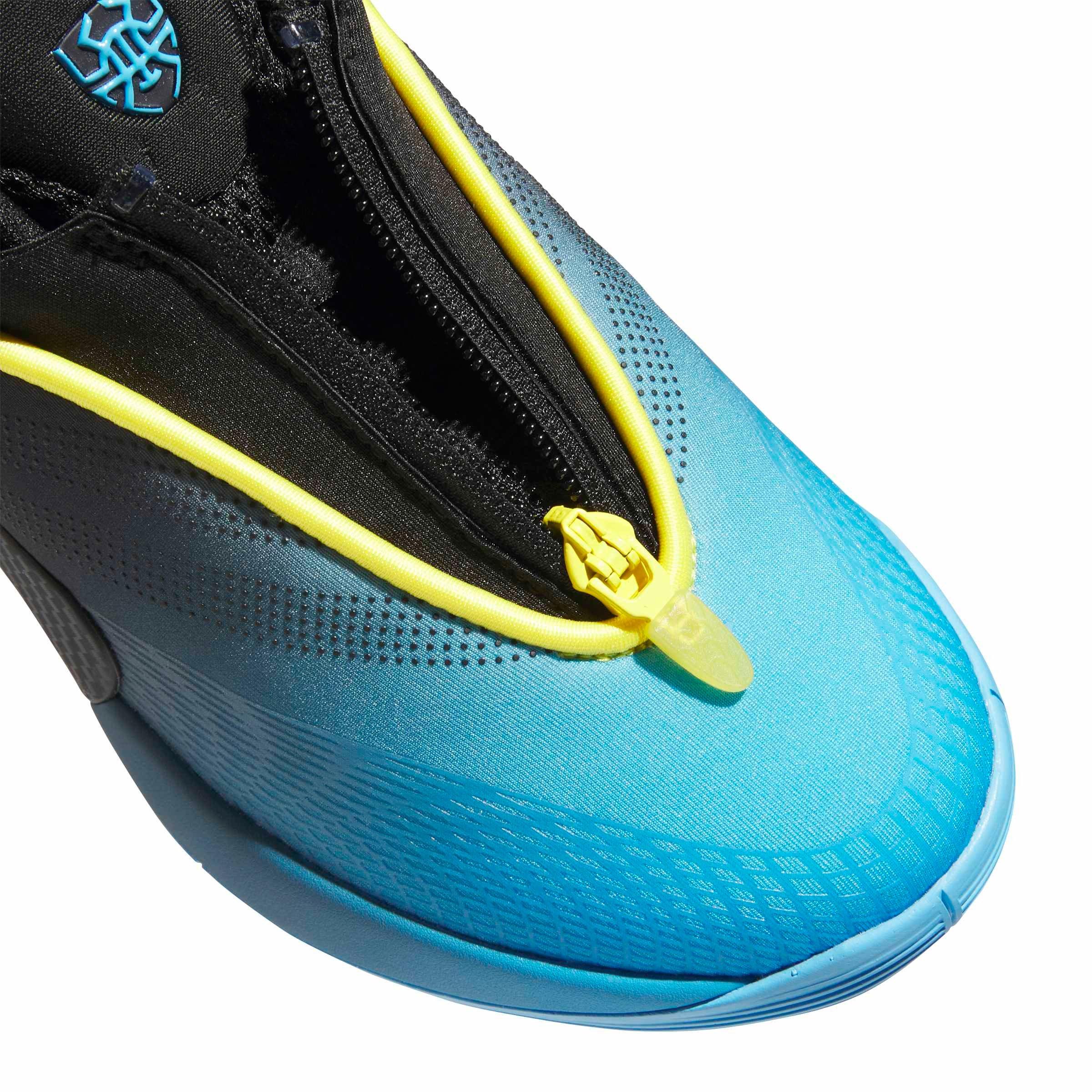adidas D.O.N. Issue 7 J "Lucid Aquamarine/Core Black/Yellow" Grade School Boys' Basketball Shoe - AQUAMARINE/BLACK/YELLOW Thumbnail View 8
