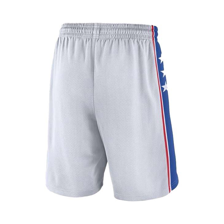 Nike Philadelphia 76ers Youth White City Edition Swingman Shorts, White, 100% POLYESTER, Size L, Rally House