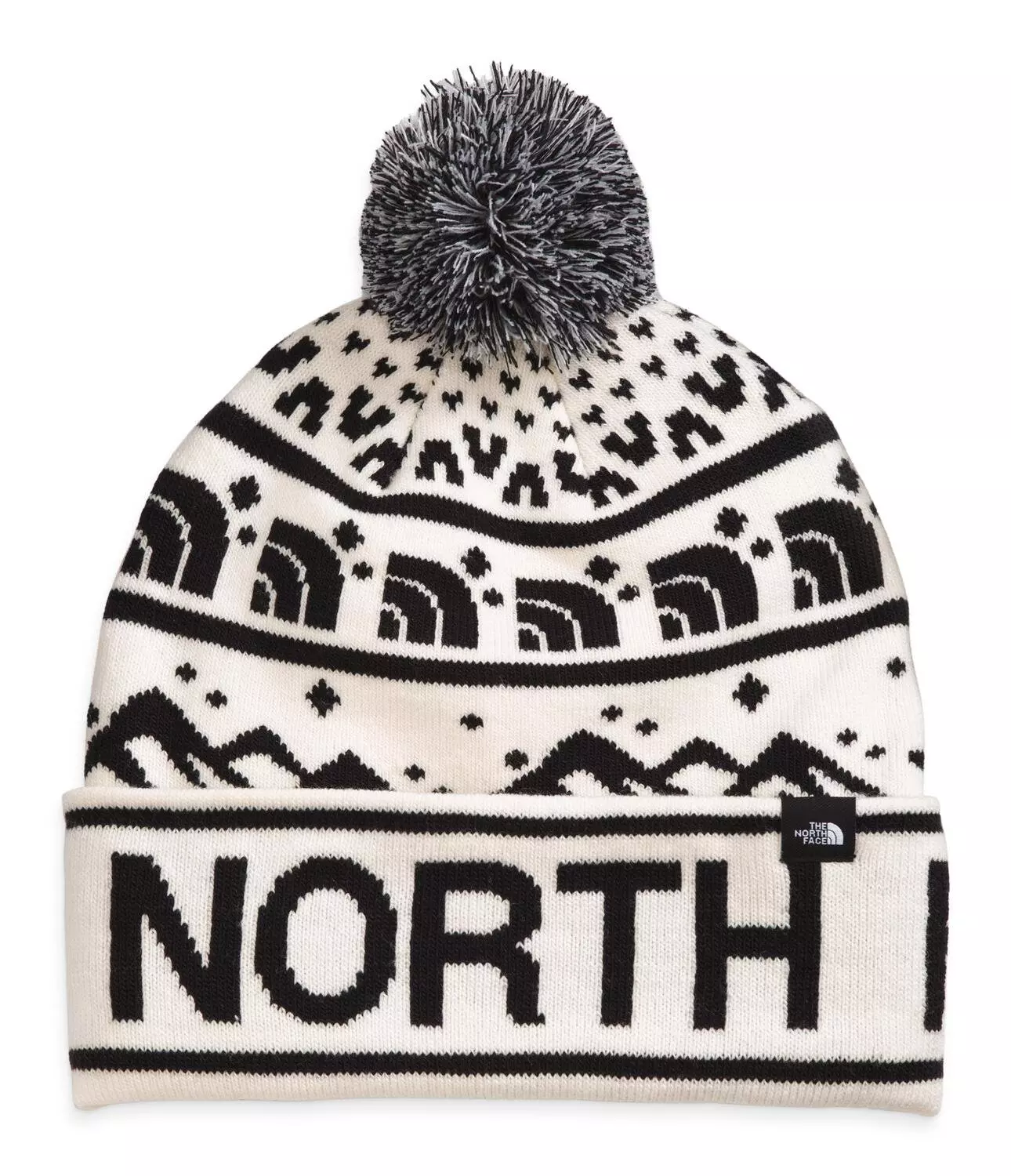 The North Face Ski Tuke Beanie-White/Black - WHITE/BLACK