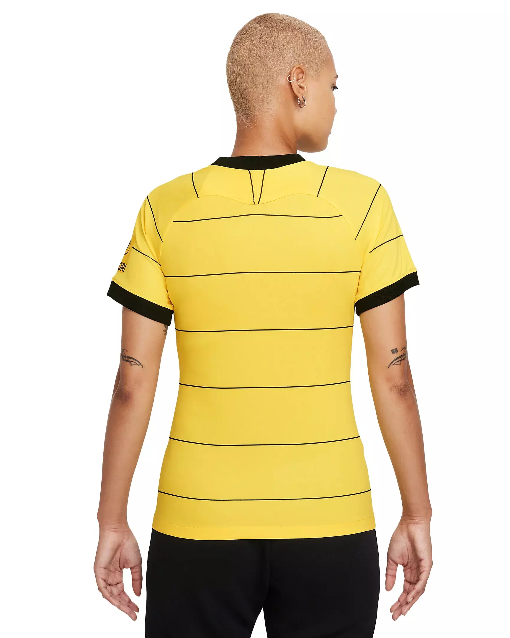 Nike Women's DF Chelsea FC 2021/22 Soccer Jersey-Yellow/Black - YELLOW