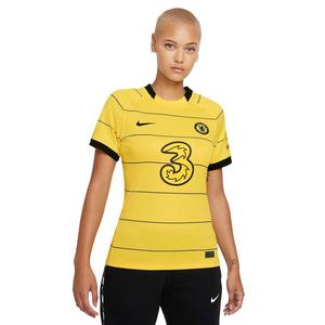 Nike Women's DF Chelsea FC 2021/22 Soccer Jersey-Yellow/Black