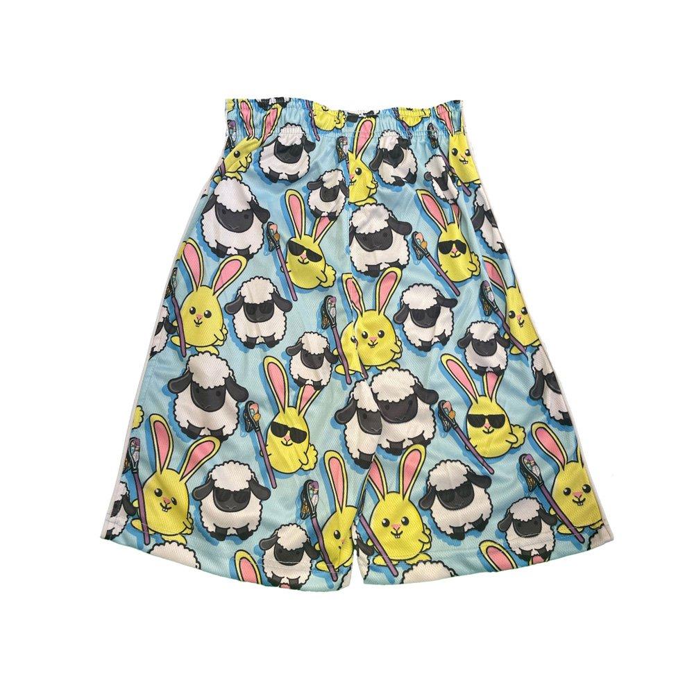Flow Society Baaad To The Flow Easter Big Boys' Lt Blue Shorts