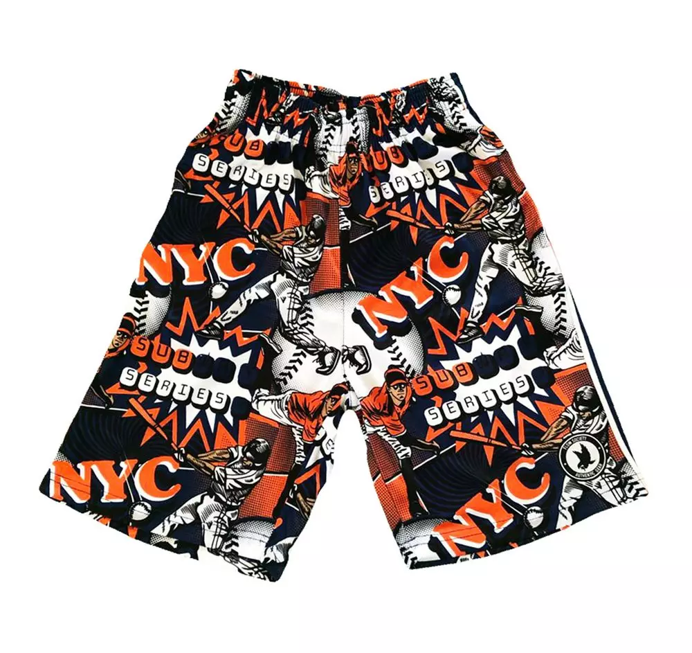 Flow Society Big Boys' NYC Baseball Attack Shorts - Orange - ORANGE