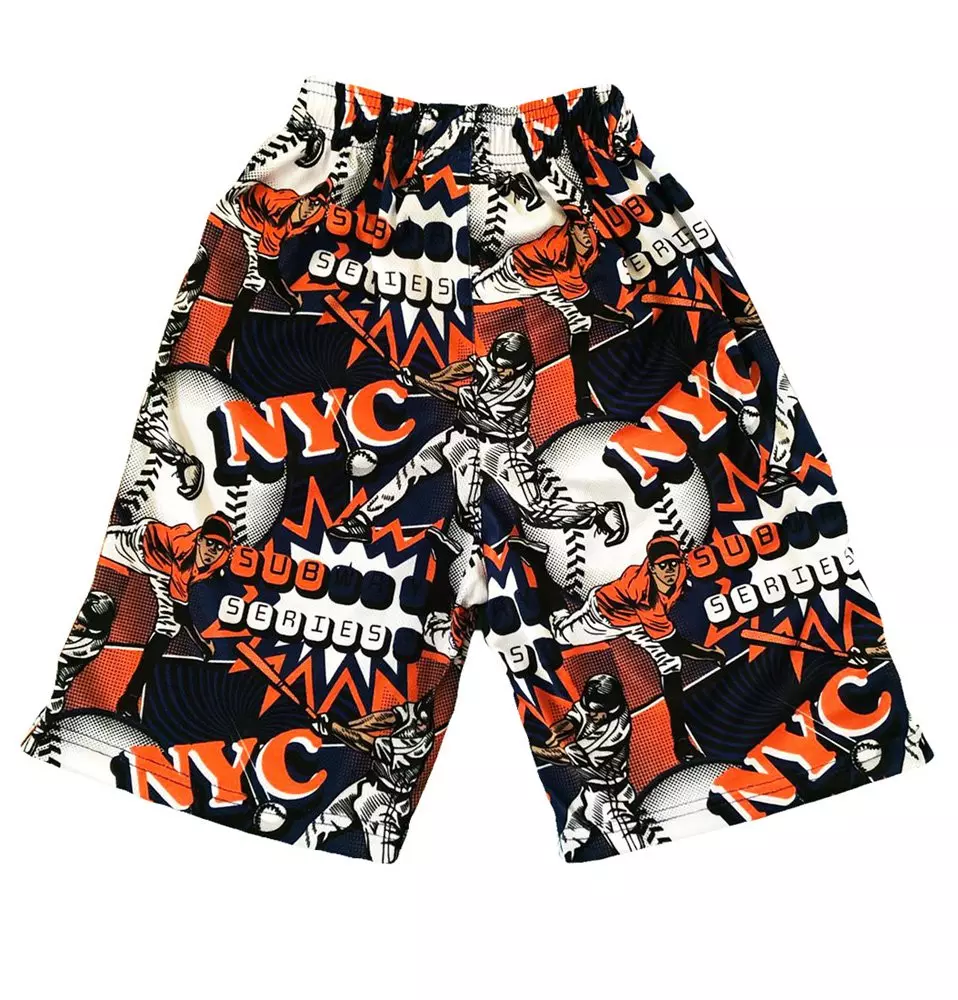 Flow Society Big Boys' NYC Baseball Attack Shorts -Orange - ORANGE