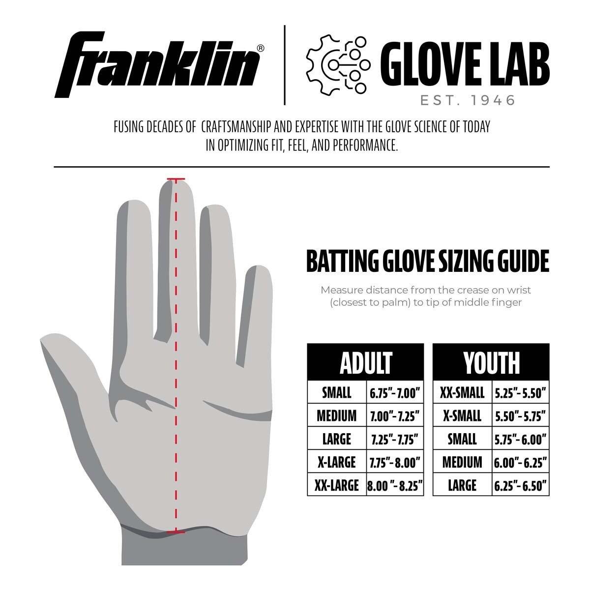 Franklin Sports MLB Pro Classic Baseball Batting Gloves - NAVY Thumbnail View 5
