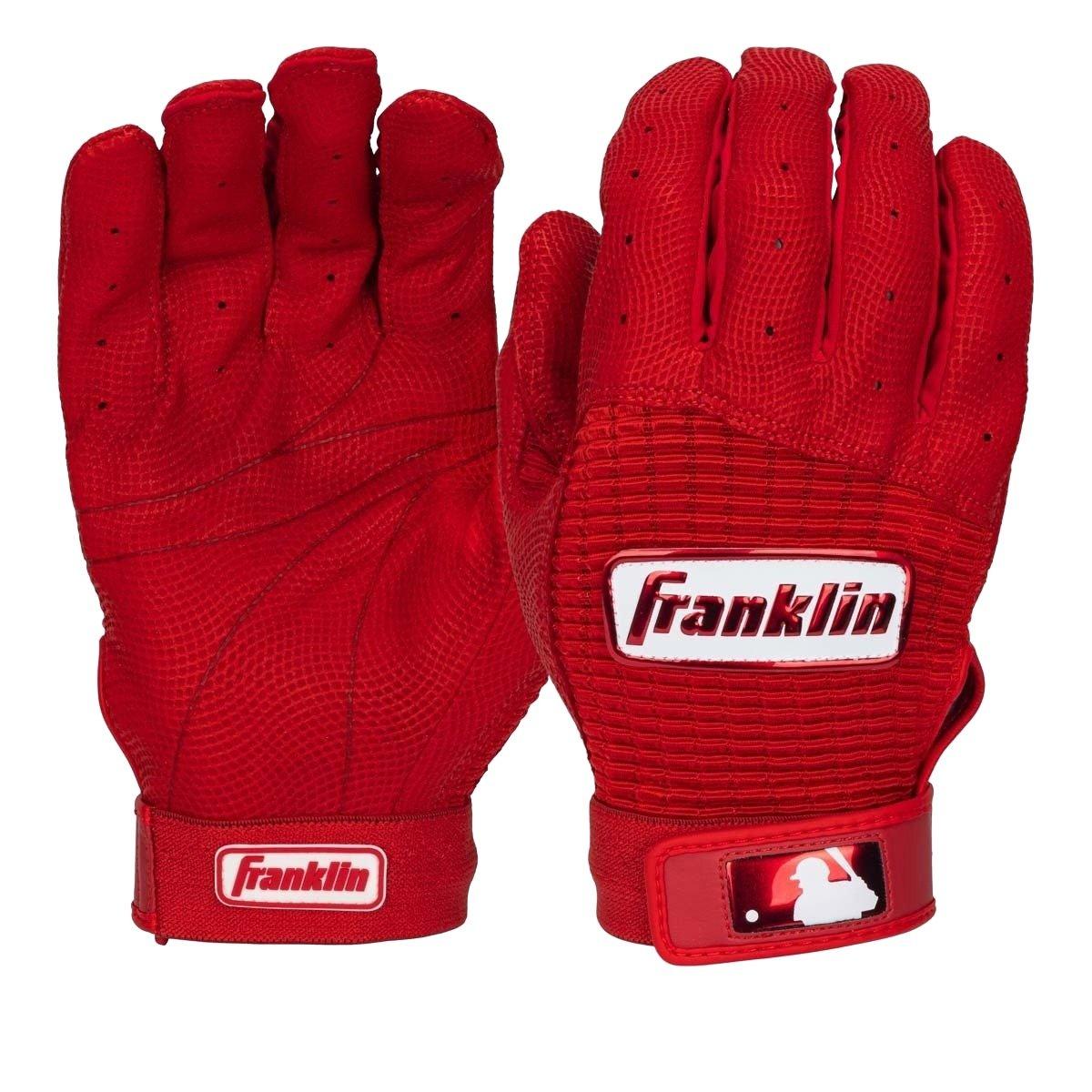 Franklin Sports MLB Pro Classic Baseball Batting Gloves - RED Thumbnail View 1