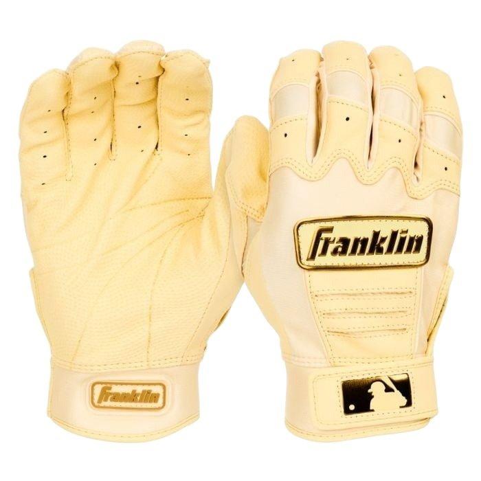 Franklin Sports CFX Pro Baseball Batting Gloves - Vanilla/Gold - VANILLA/GOLD Thumbnail View 1