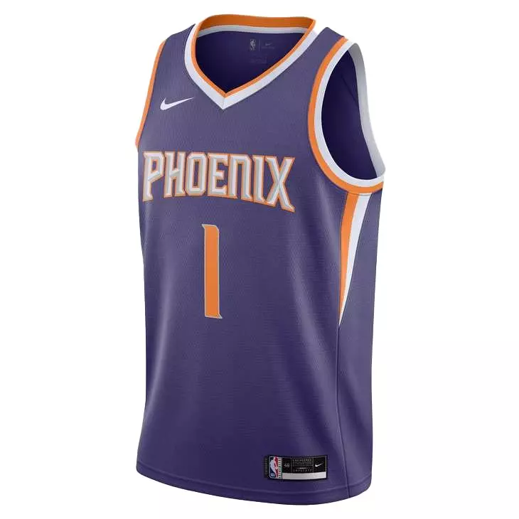 Nike Men's Devin Booker Phoenix Suns NBA Icon Swingman Jersey - Purple - PURPLE
