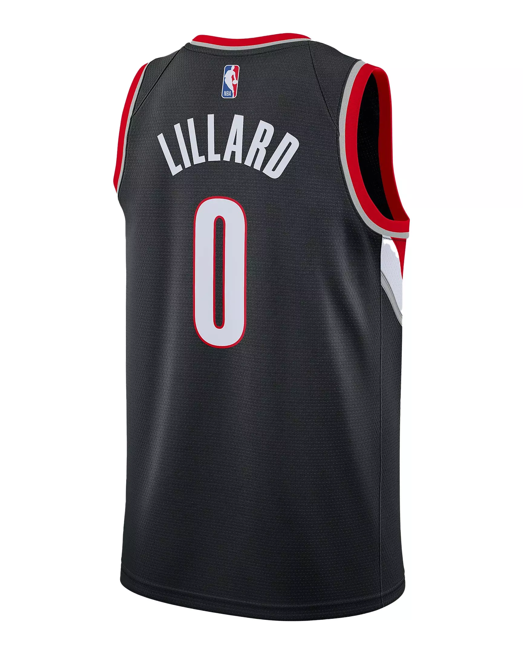 Nike Damian Lillard Trail Blazers NBA Icon Swingman Jersey - Black - BLACK