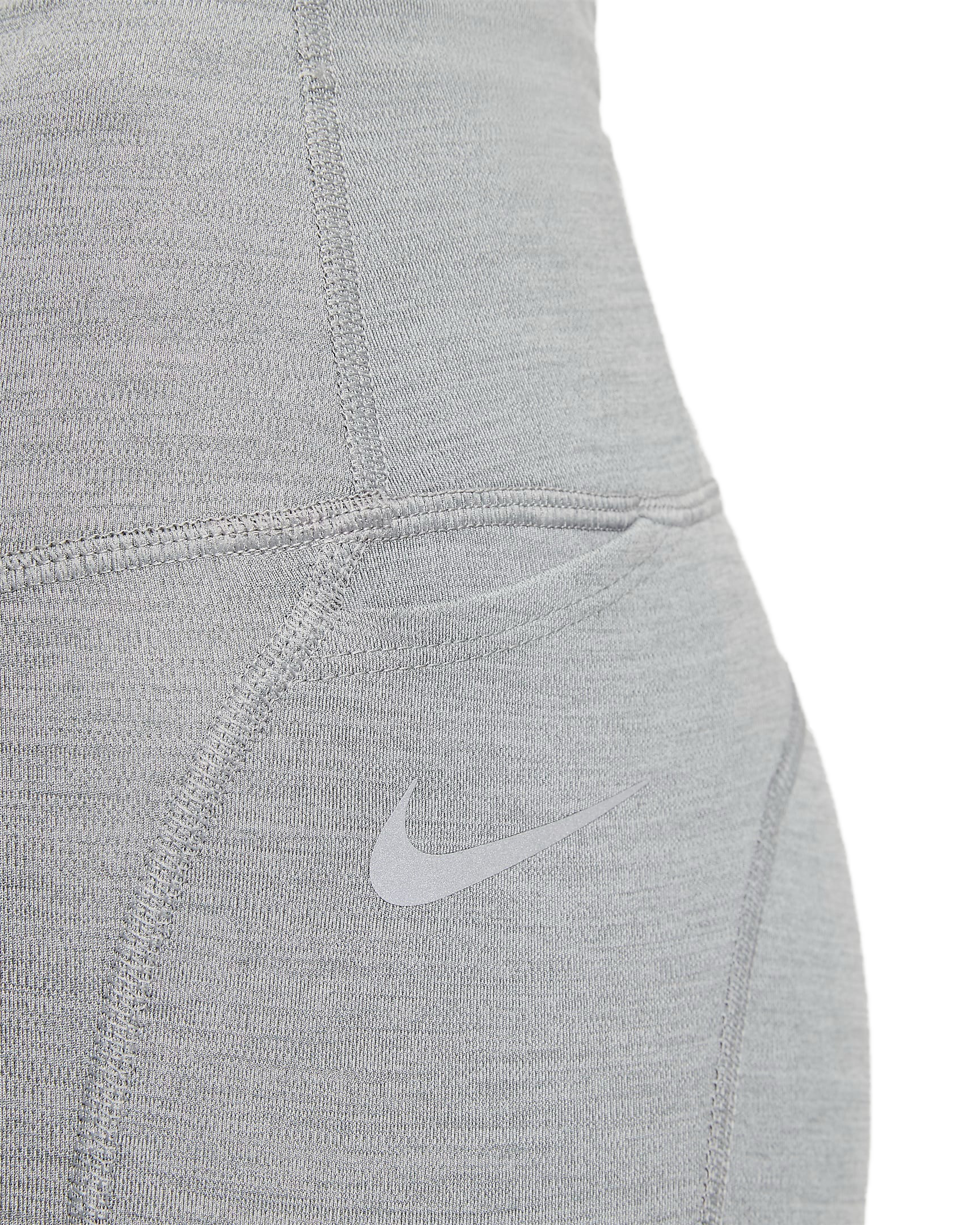 Nike Women's Fast Mid-Rise Crop Running Leggings-Grey - GREY Thumbnail View 3