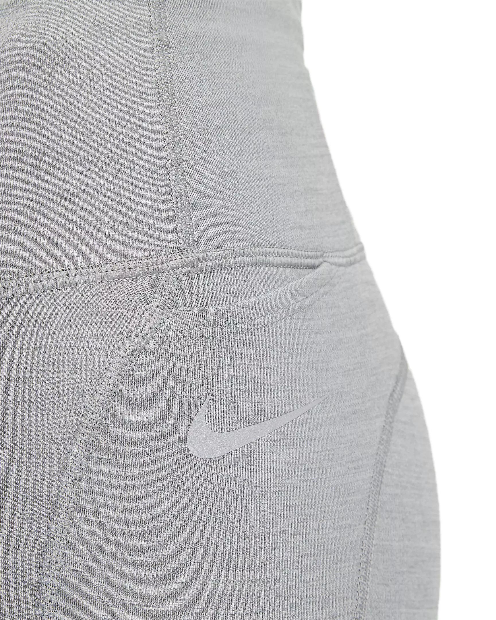 Nike Women's Fast Mid-Rise Crop Running Leggings-Grey - GREY