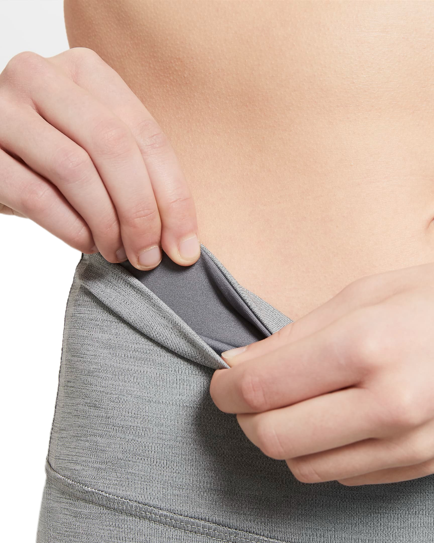 Nike Women's Fast Mid-Rise Crop Running Leggings-Grey - GREY Thumbnail View 5