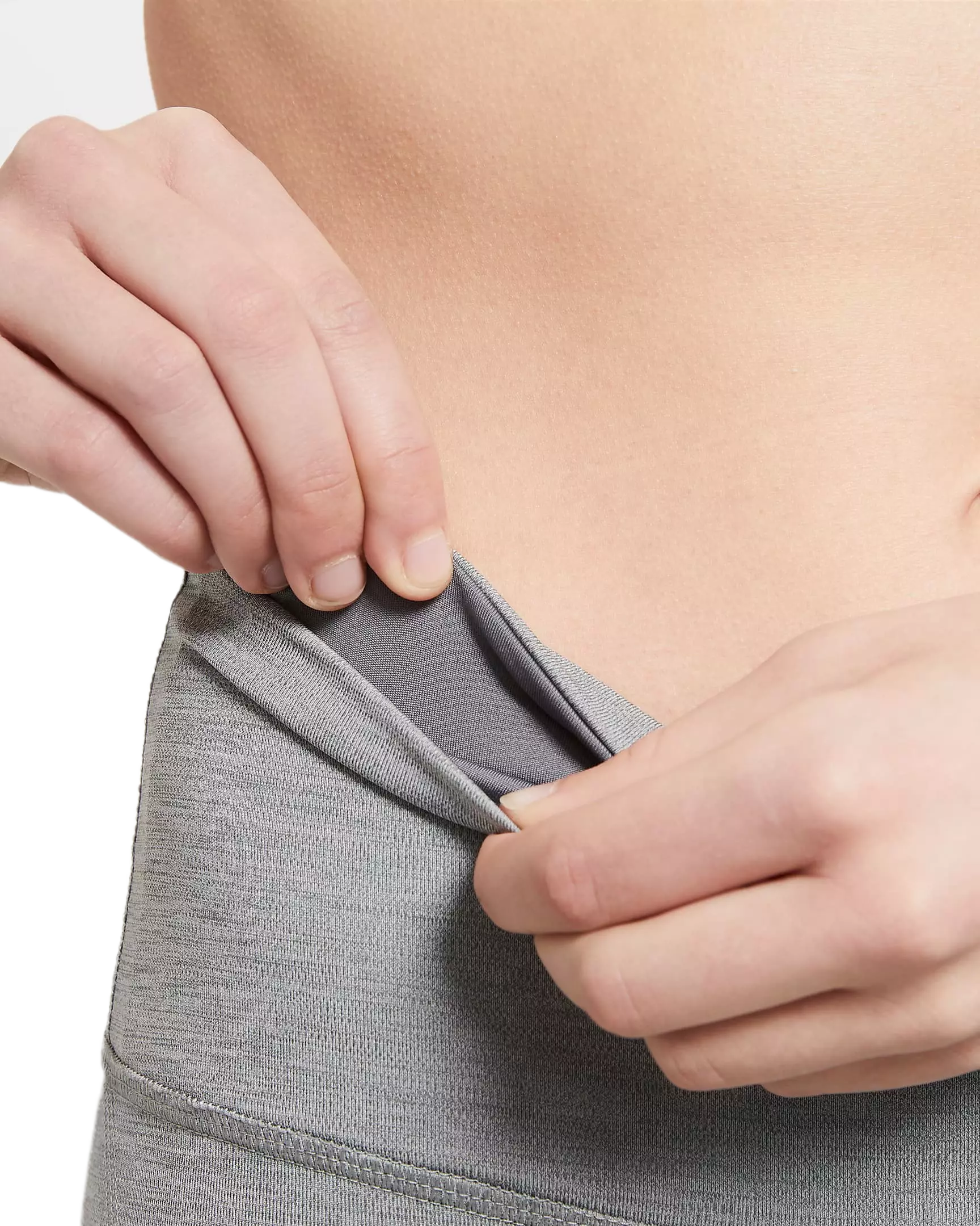 Nike Women's Fast Mid-Rise Crop Running Leggings-Grey - GREY