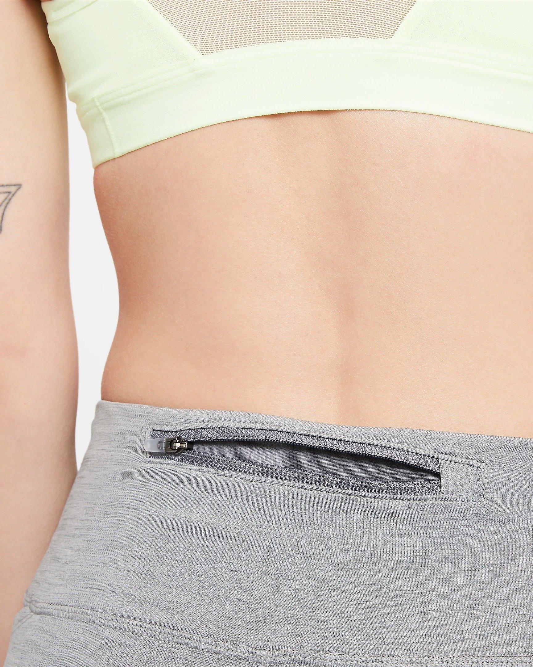 Nike Women's Fast Mid-Rise Crop Running Leggings-Grey - GREY Thumbnail View 6